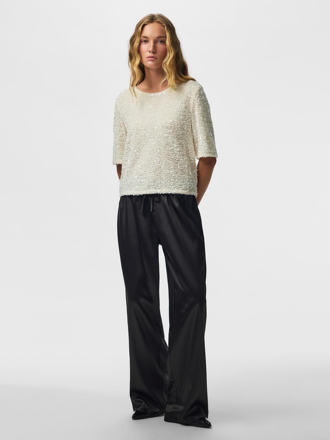 PCKAMMY Top - Cloud Dancer - VERO MODA & VILA Bergvik
