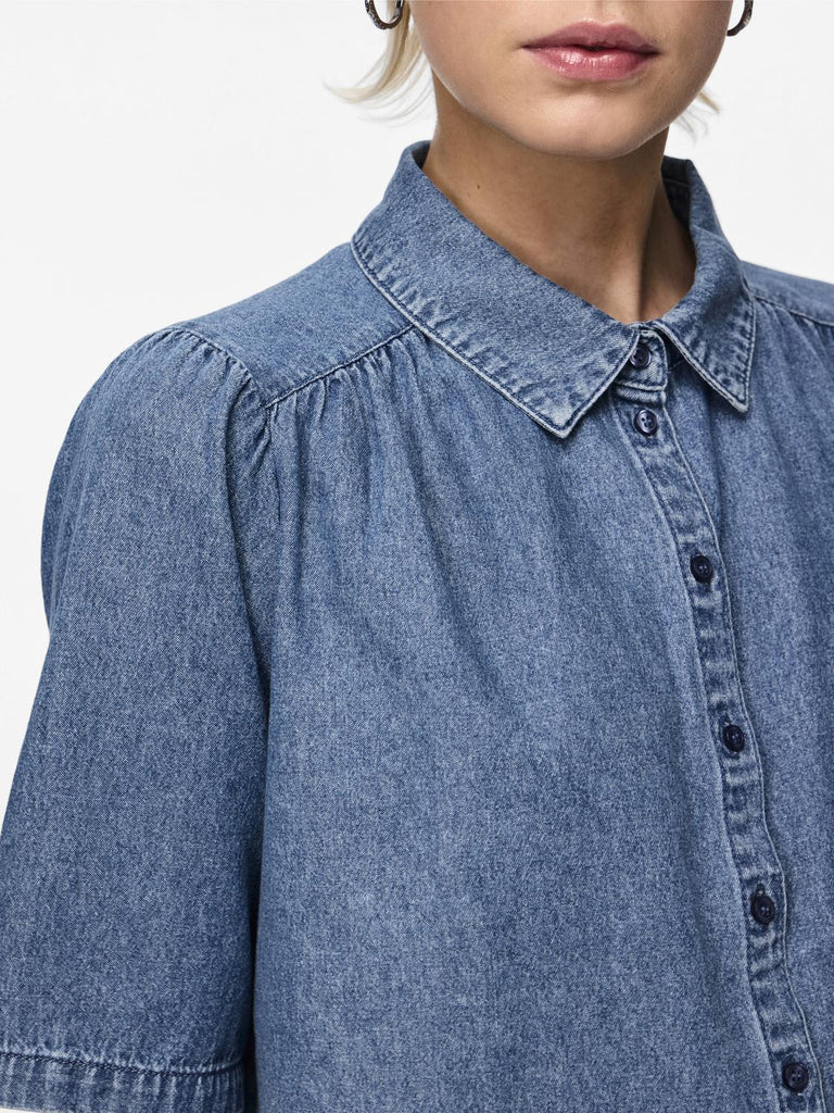 PCMAG Shirts - Medium Blue Denim - VERO MODA & VILA Bergvik