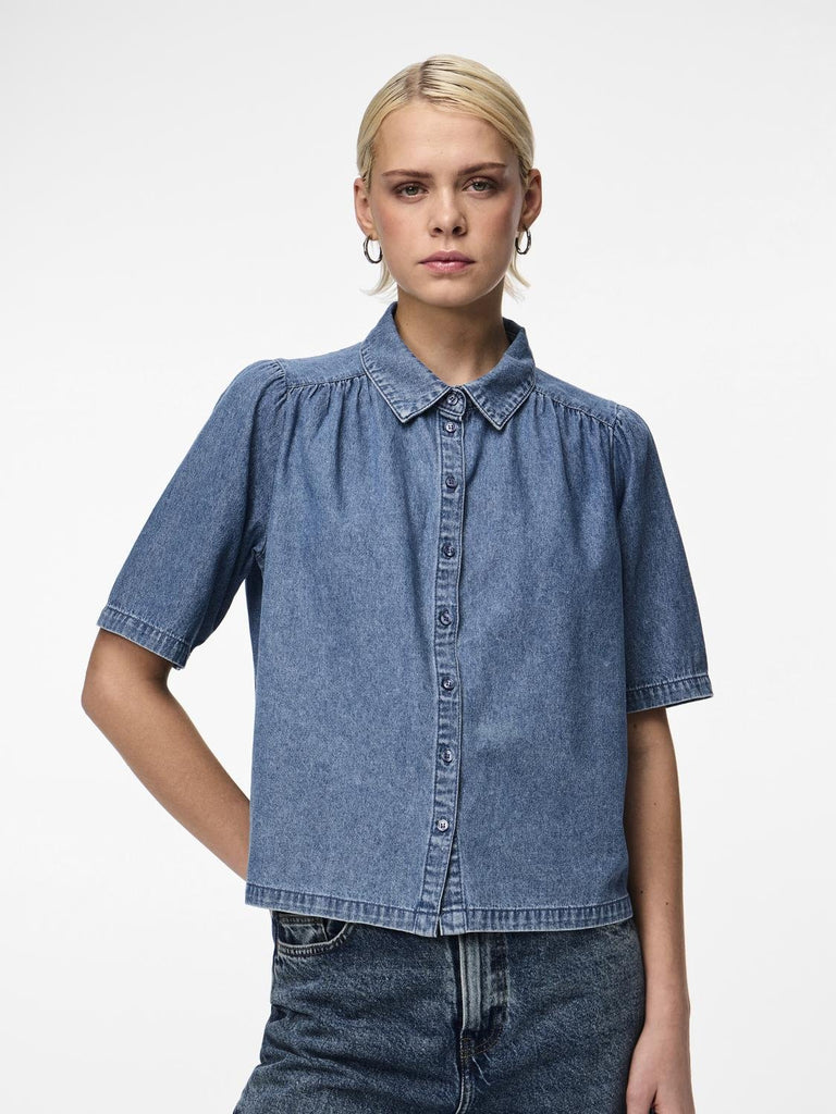 PCMAG Shirts - Medium Blue Denim - VERO MODA & VILA Bergvik