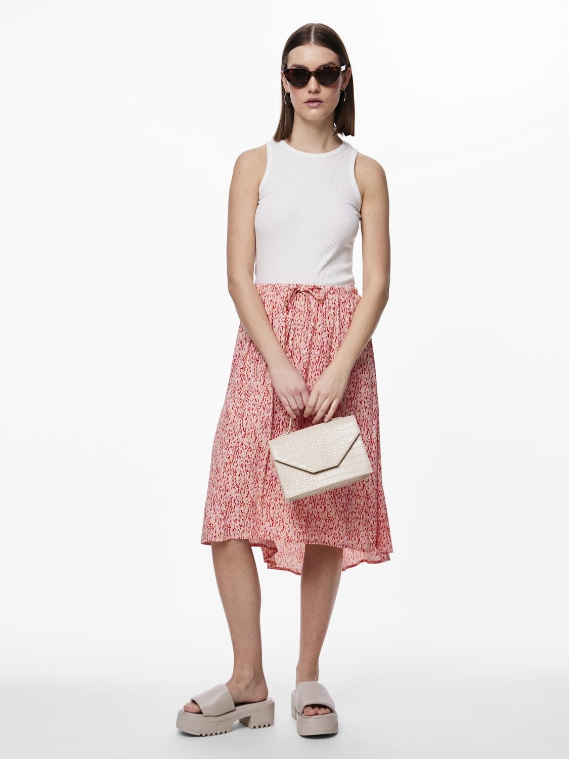 PCMAXINE Skirt - Pink Sand - VERO MODA & VILA Bergvik