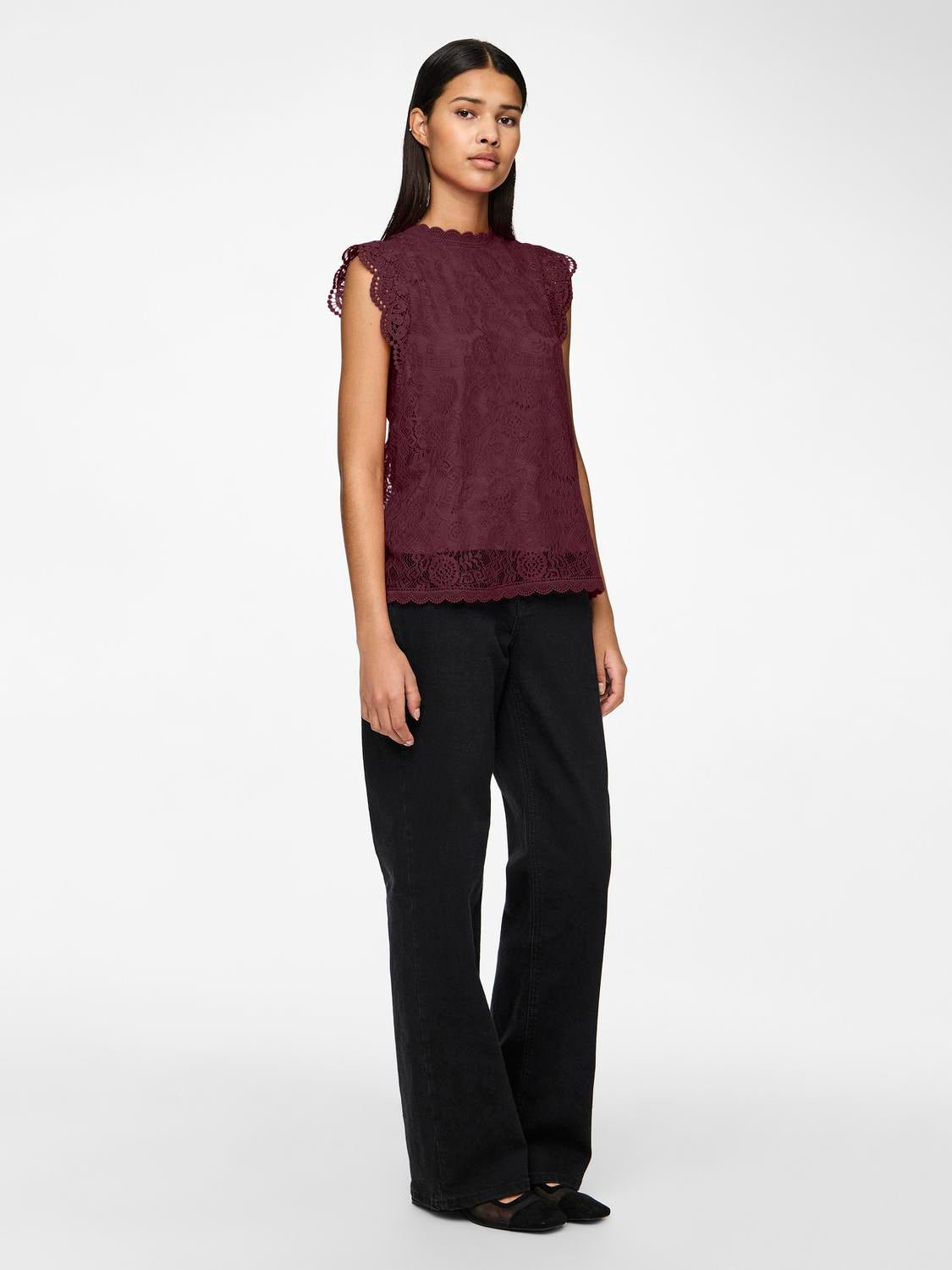 PCOLLINE Tank - Top - Tawny Port - VERO MODA & VILA Bergvik