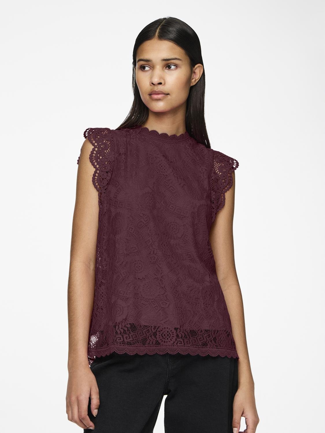 PCOLLINE Tank - Top - Tawny Port - VERO MODA & VILA Bergvik