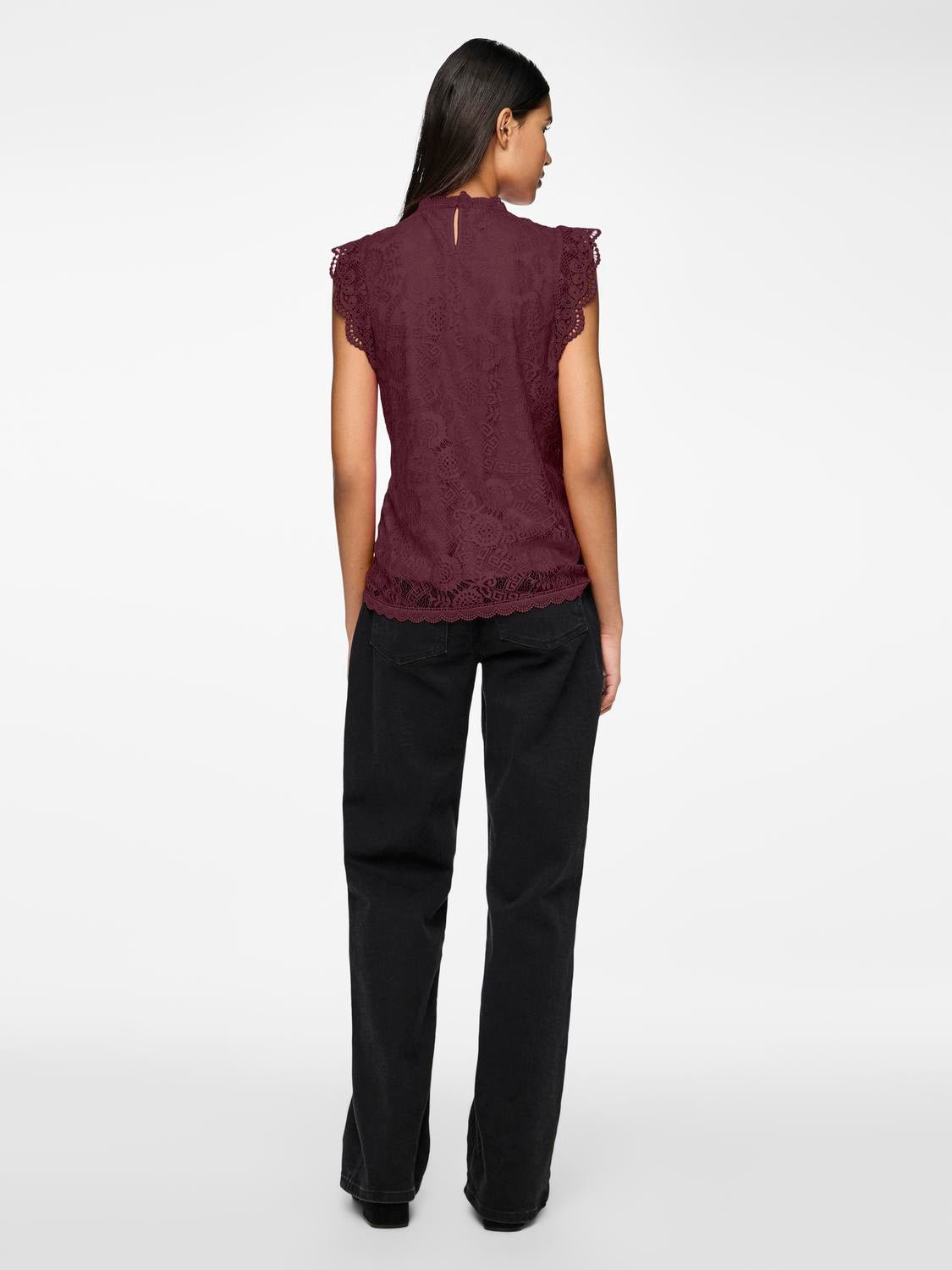 PCOLLINE Tank - Top - Tawny Port - VERO MODA & VILA Bergvik