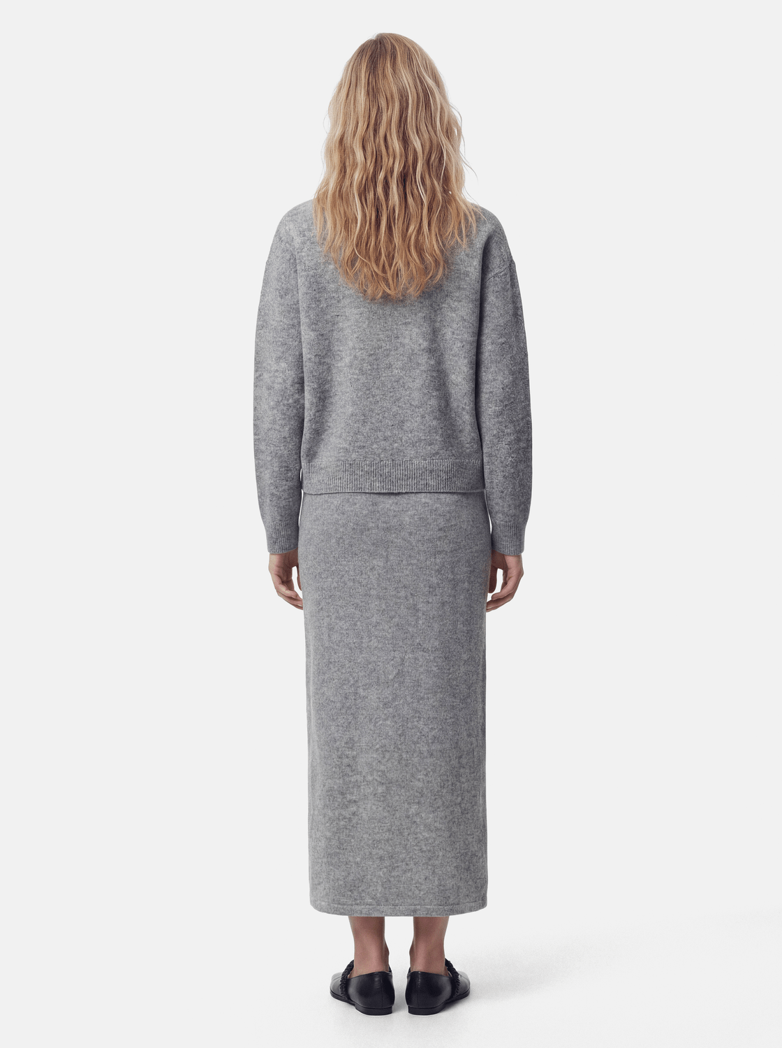 PCSALLY Knitted Top - Medium Grey Melange - VERO MODA & VILA Bergvik