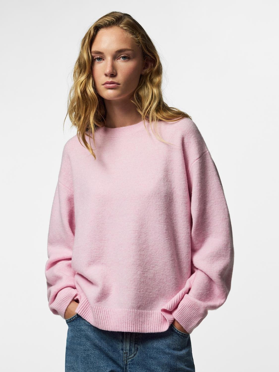 PCSALLY Knitted Top - Roseate Spoonbill - VERO MODA & VILA Bergvik