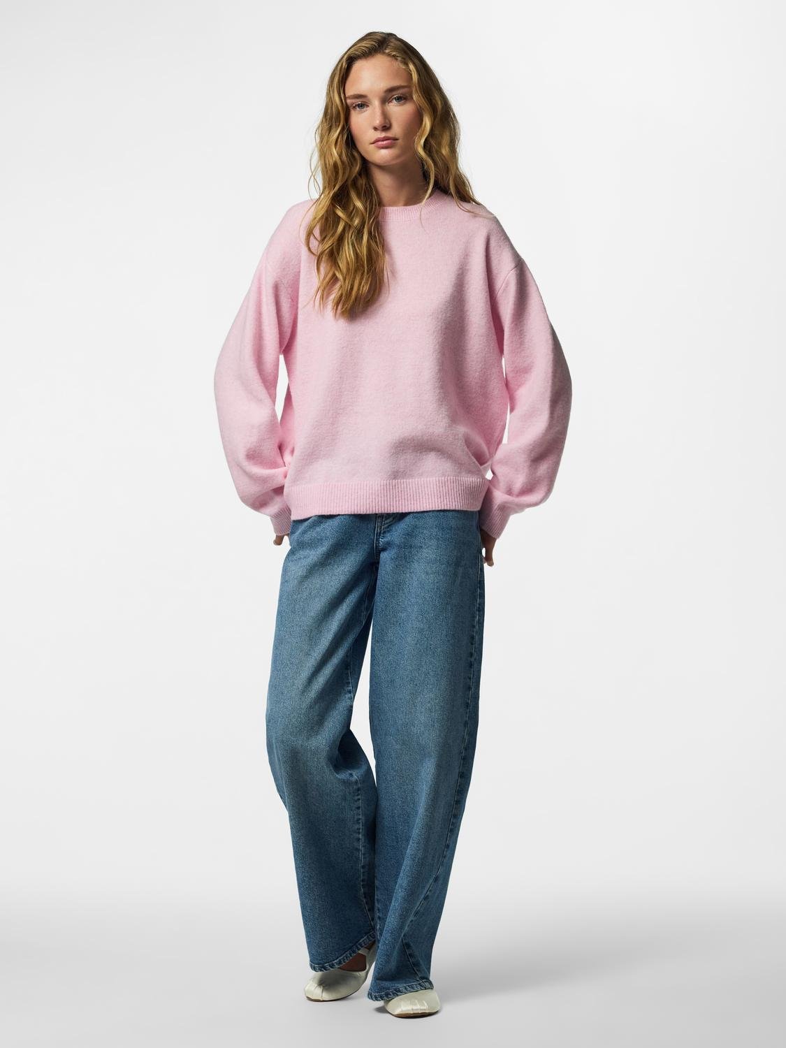 PCSALLY Knitted Top - Roseate Spoonbill - VERO MODA & VILA Bergvik