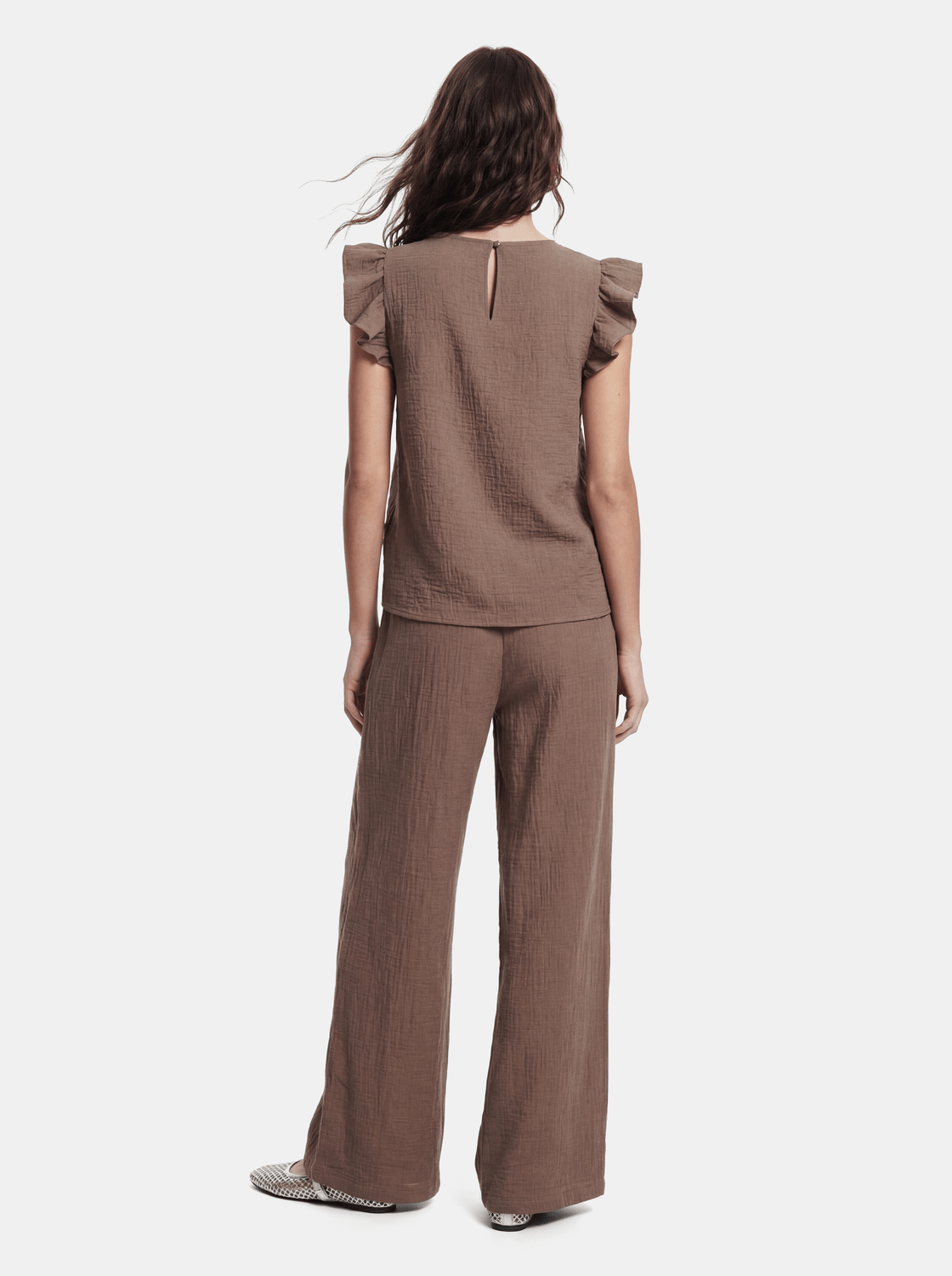 PCSASTINA Trousers - Coffee Quartz - VERO MODA & VILA Bergvik