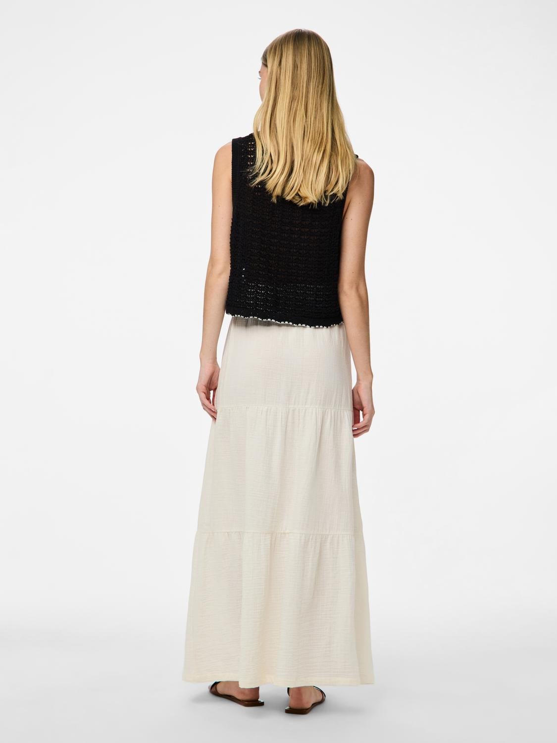 PCSIKKA Long Skirt - Cloud Dancer - VERO MODA & VILA Bergvik