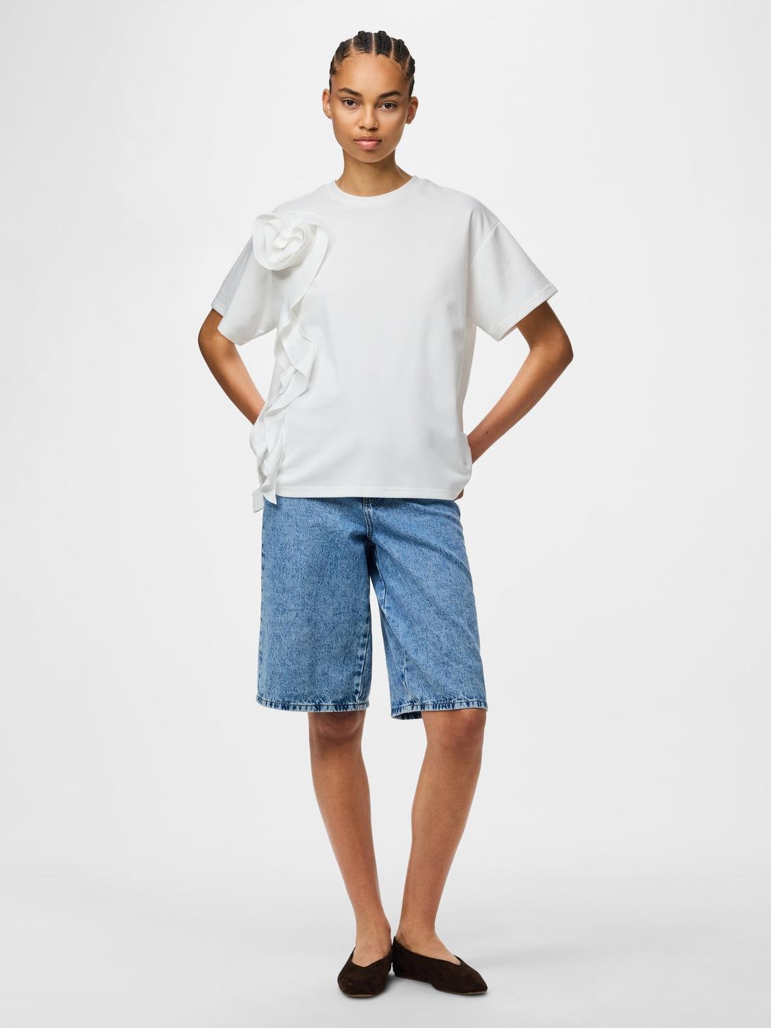PCSKYLAR T-Shirt - Bright White - VERO MODA & VILA Bergvik