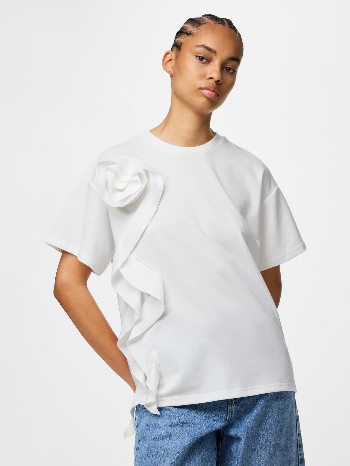 PCSKYLAR T-Shirt - Bright White - VERO MODA & VILA Bergvik
