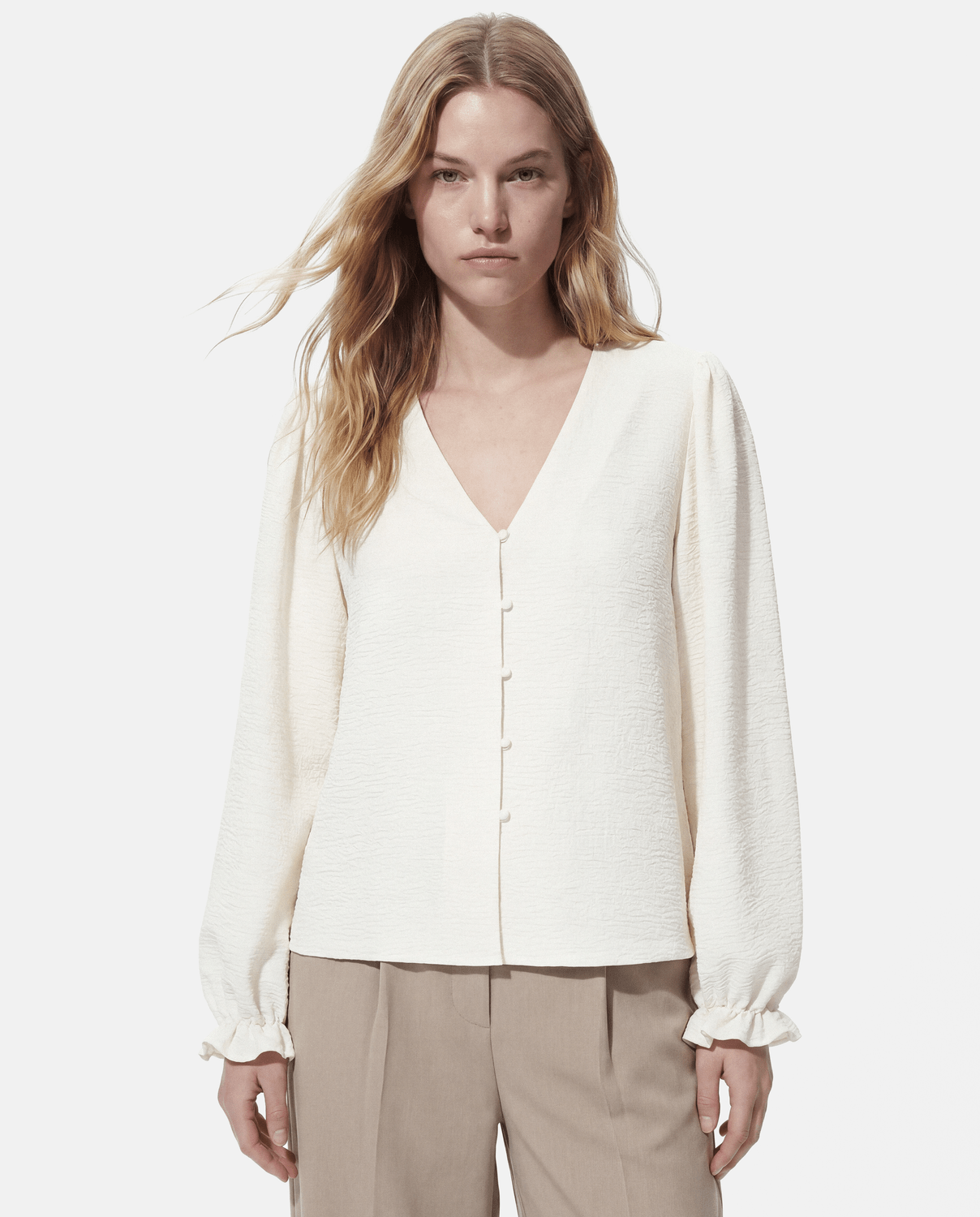 PCTIFFANY Top - Cloud Dancer - VERO MODA & VILA Bergvik