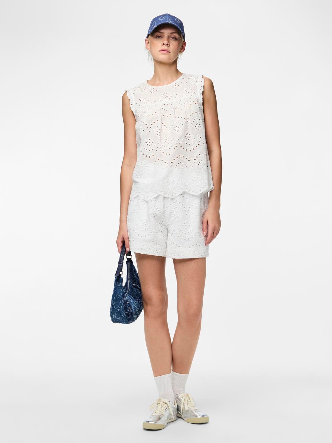PCVILDE Shorts - Bright White - VERO MODA & VILA Bergvik