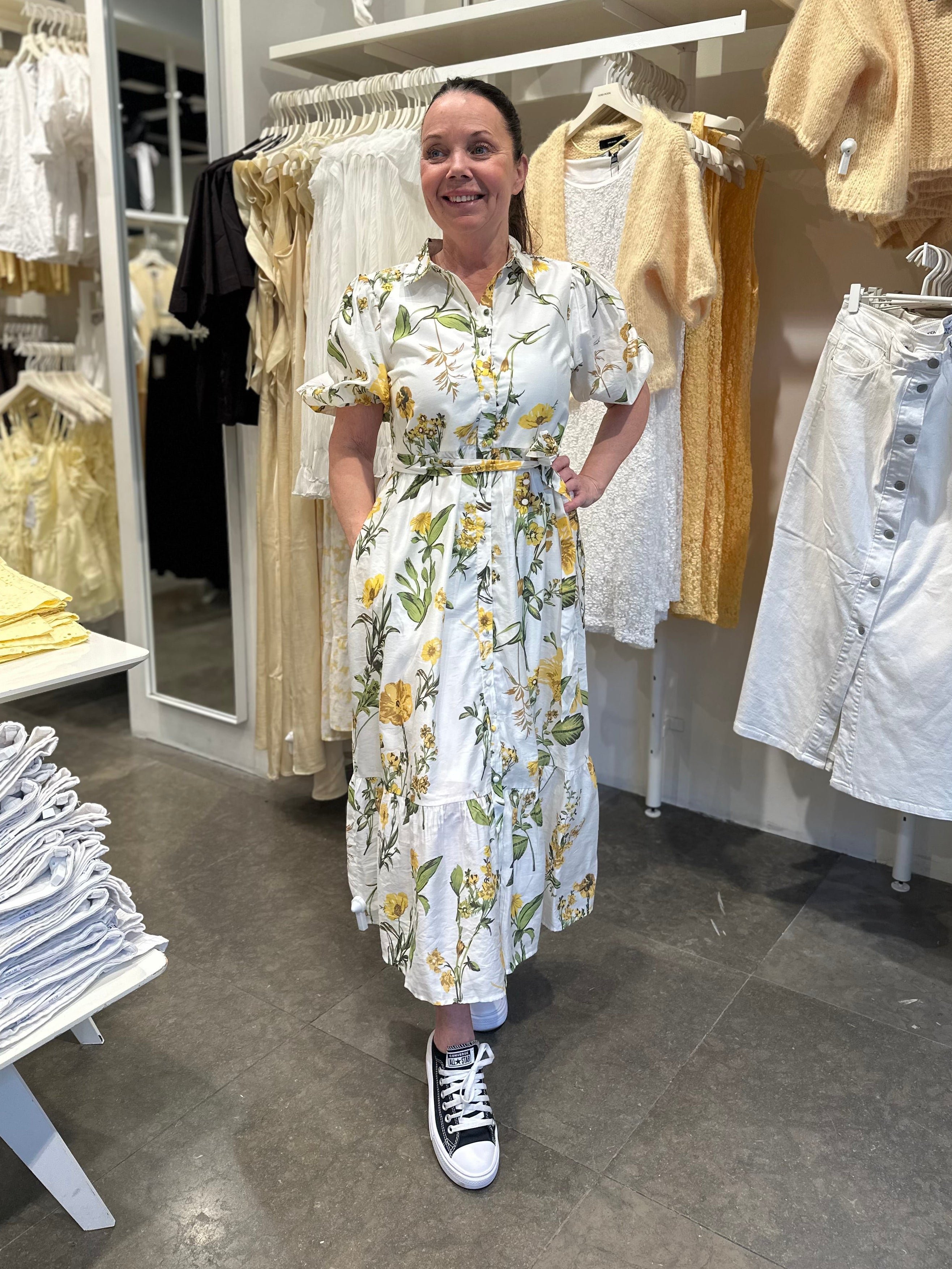 VIALINIA Midi Dress - Snow White - VERO MODA & VILA Bergvik