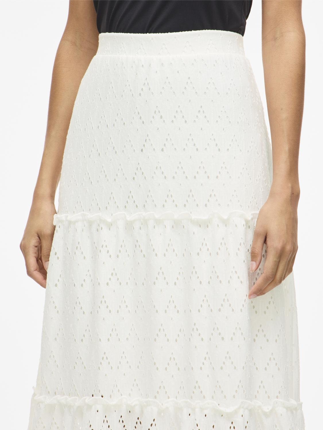 VIAMALINA Midi Skirt - Snow White - VERO MODA & VILA Bergvik