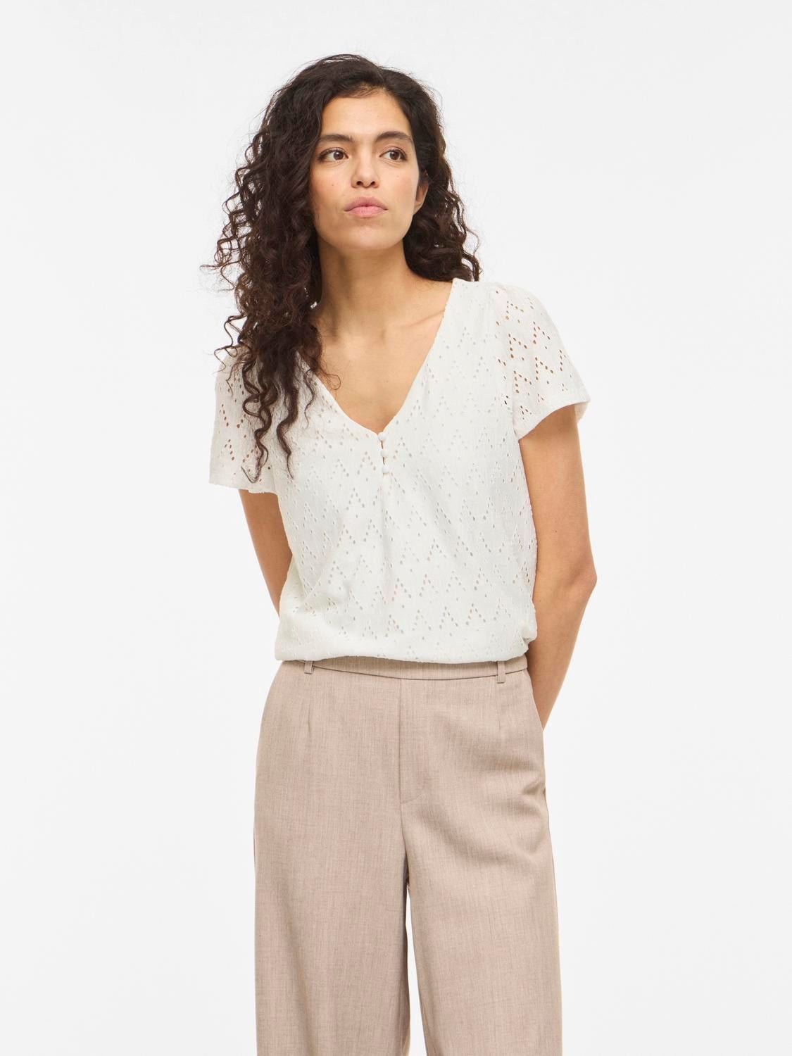 VIAMALINA Top - Snow White - VERO MODA & VILA Bergvik