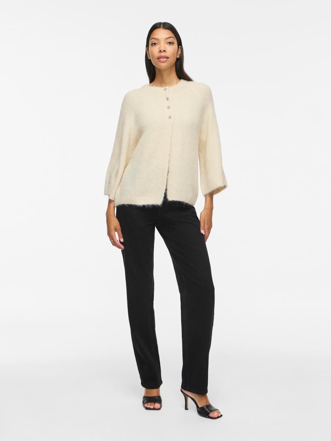 VIBOWS Knitted Cardigan - Birch - VERO MODA & VILA Bergvik