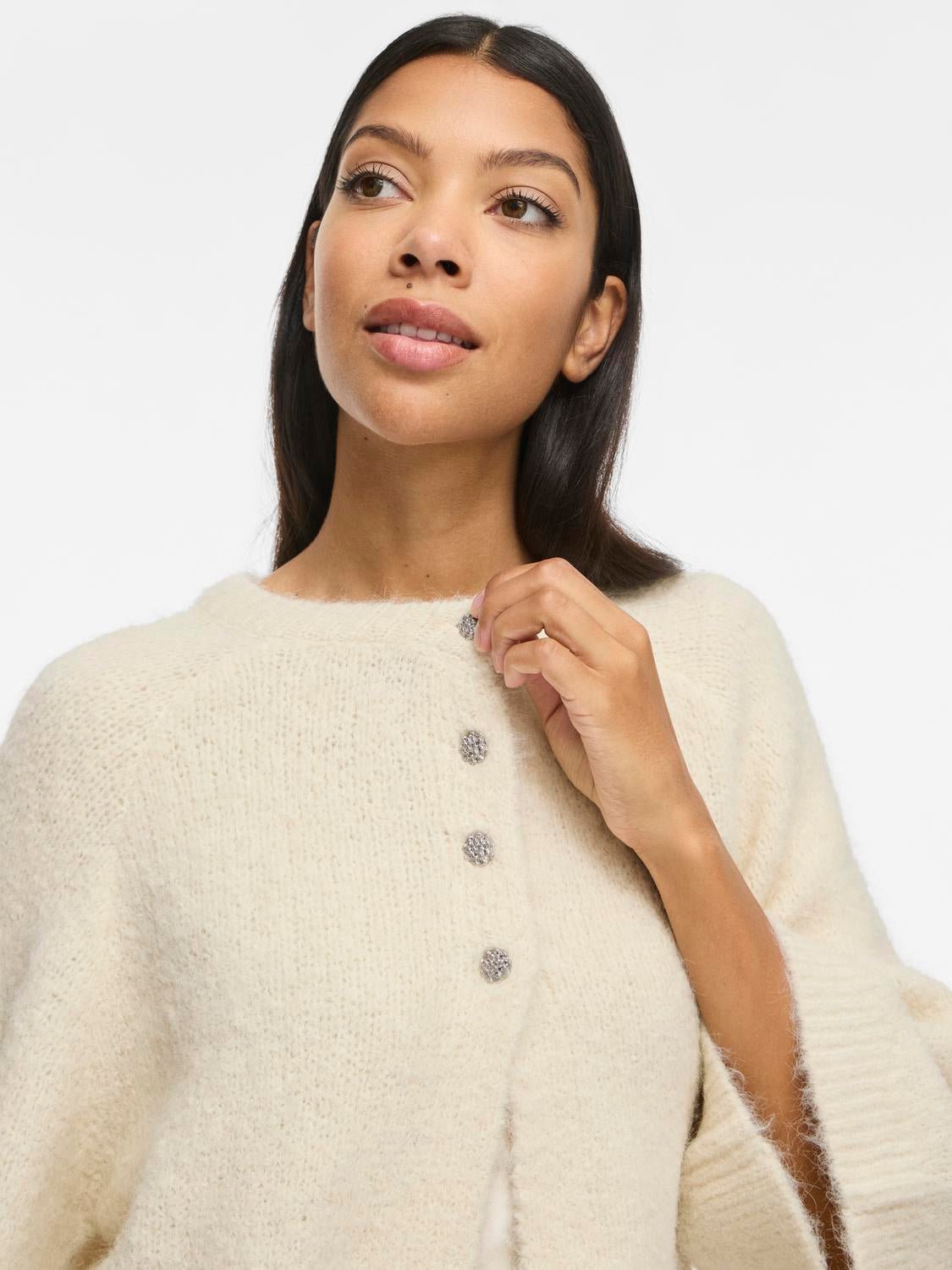 VIBOWS Knitted Cardigan - Birch - VERO MODA & VILA Bergvik