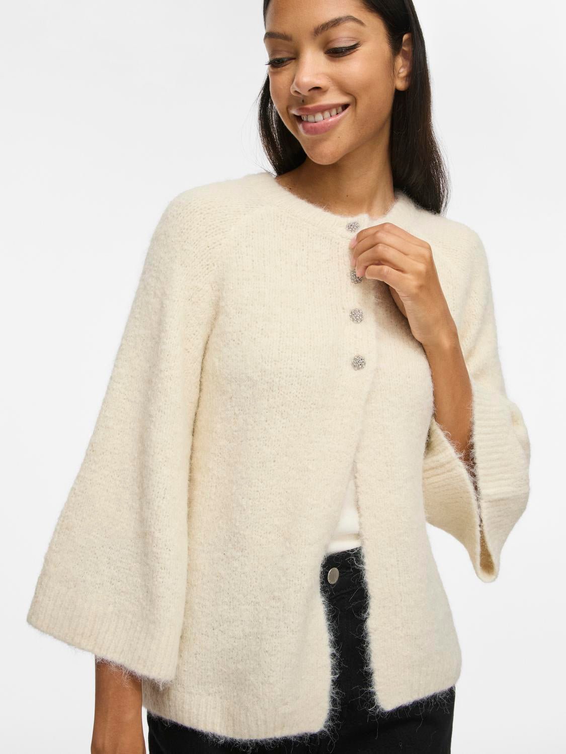 VIBOWS Knitted Cardigan - Birch - VERO MODA & VILA Bergvik