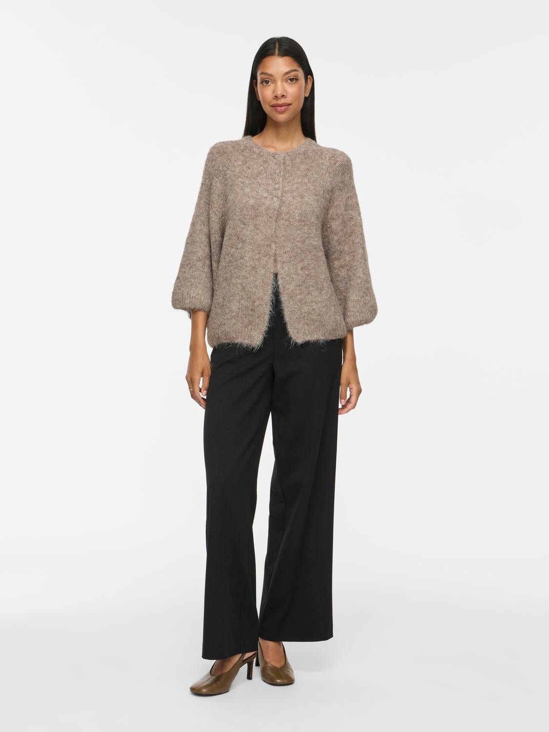 VIBOWS Knitted Cardigan - Natural Melange - VERO MODA & VILA Bergvik