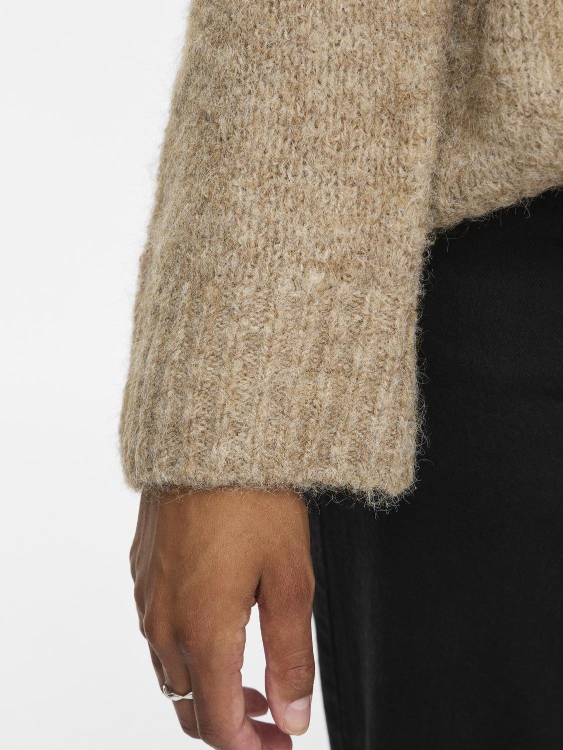 VIBOWS Pullover - Dark Natural Melange - VERO MODA & VILA Bergvik