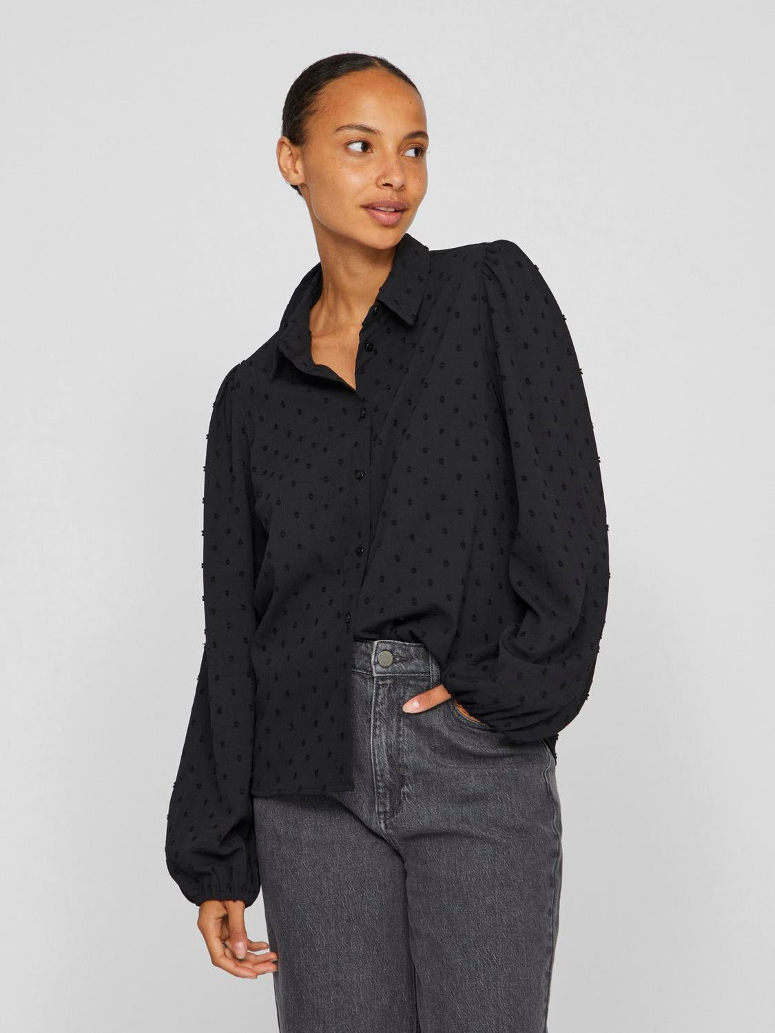 VIBRIETTA Shirt - Black Beauty - VERO MODA & VILA Bergvik