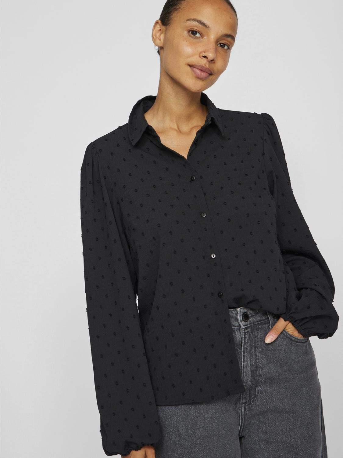 VIBRIETTA Shirt - Black Beauty - VERO MODA & VILA Bergvik