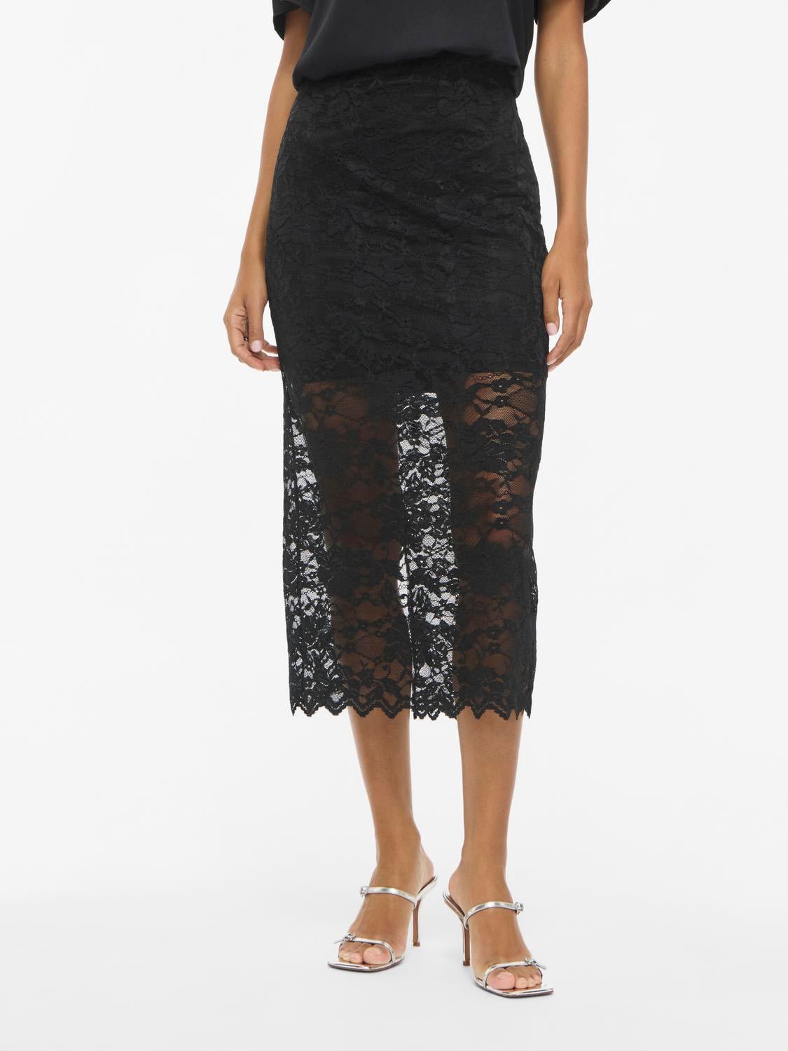VICENZA Midi Skirt - Black Beauty - VERO MODA & VILA Bergvik