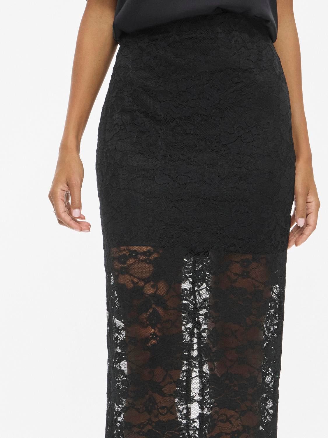 VICENZA Midi Skirt - Black Beauty - VERO MODA & VILA Bergvik
