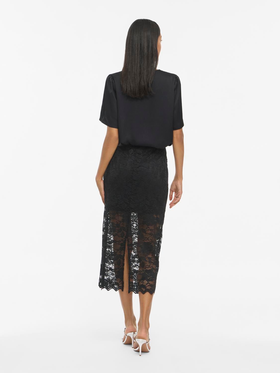 VICENZA Midi Skirt - Black Beauty - VERO MODA & VILA Bergvik