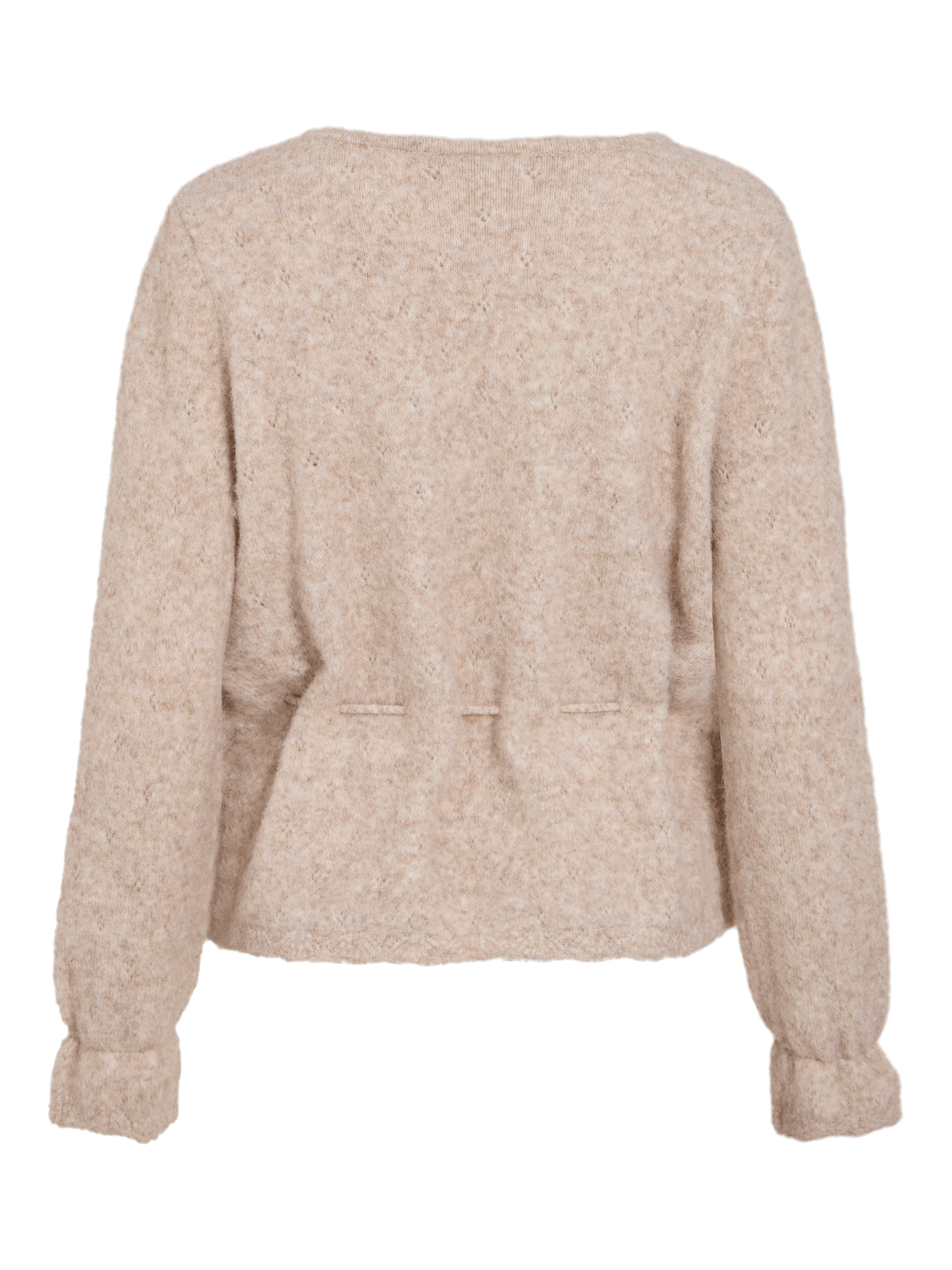 VICHAMBLIN Knitted Top - Natural Melange - VERO MODA & VILA Bergvik