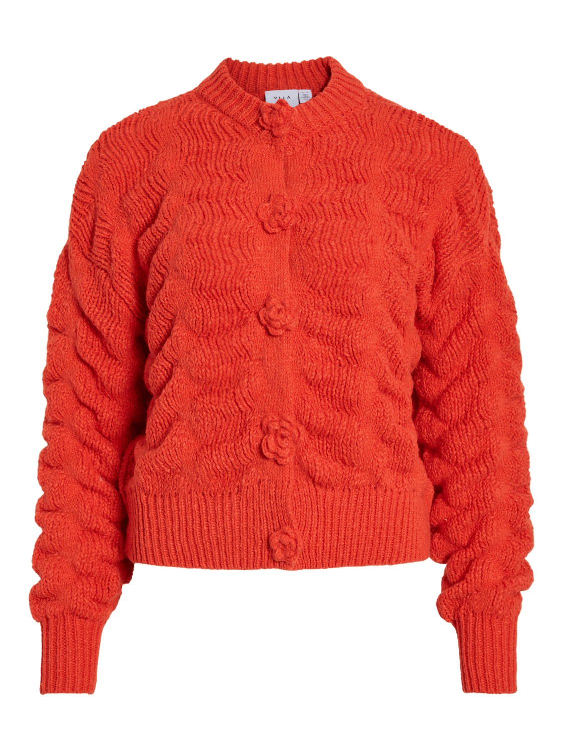 VICHANA Knit Cardigan - Poppy Red - VERO MODA & VILA Bergvik