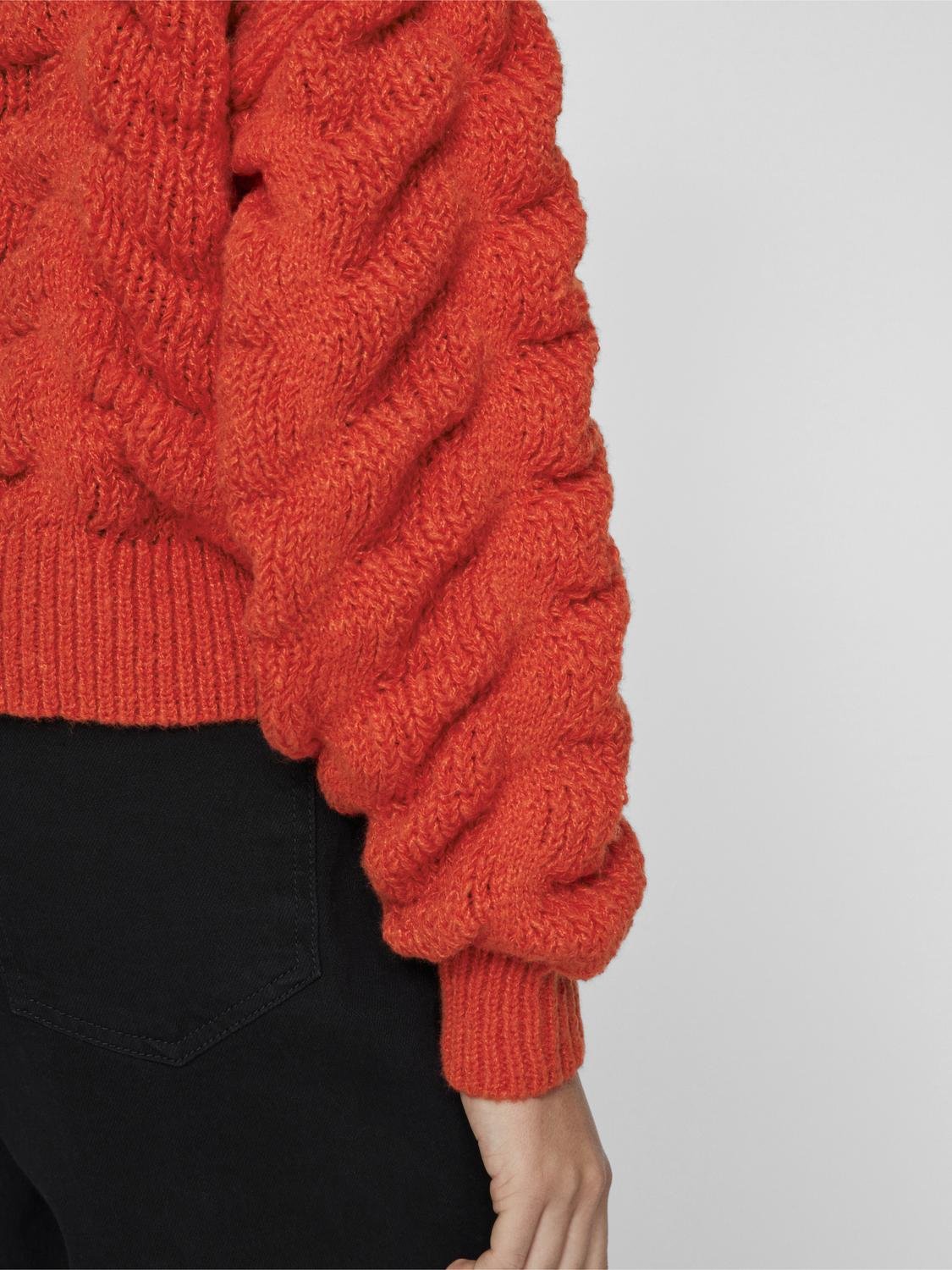 VICHANA Knit Cardigan - Poppy Red - VERO MODA & VILA Bergvik