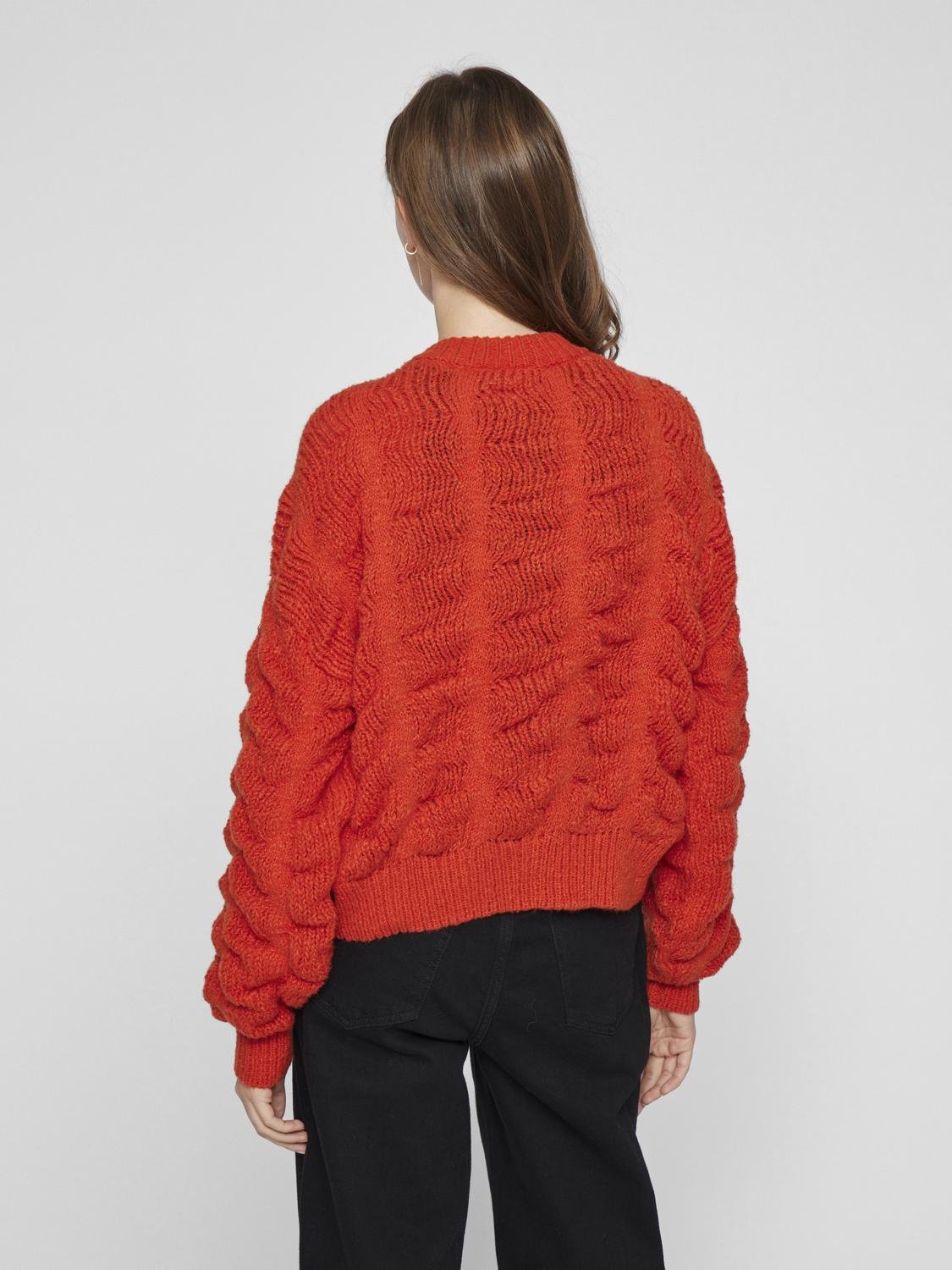 VICHANA Knit Cardigan - Poppy Red - VERO MODA & VILA Bergvik