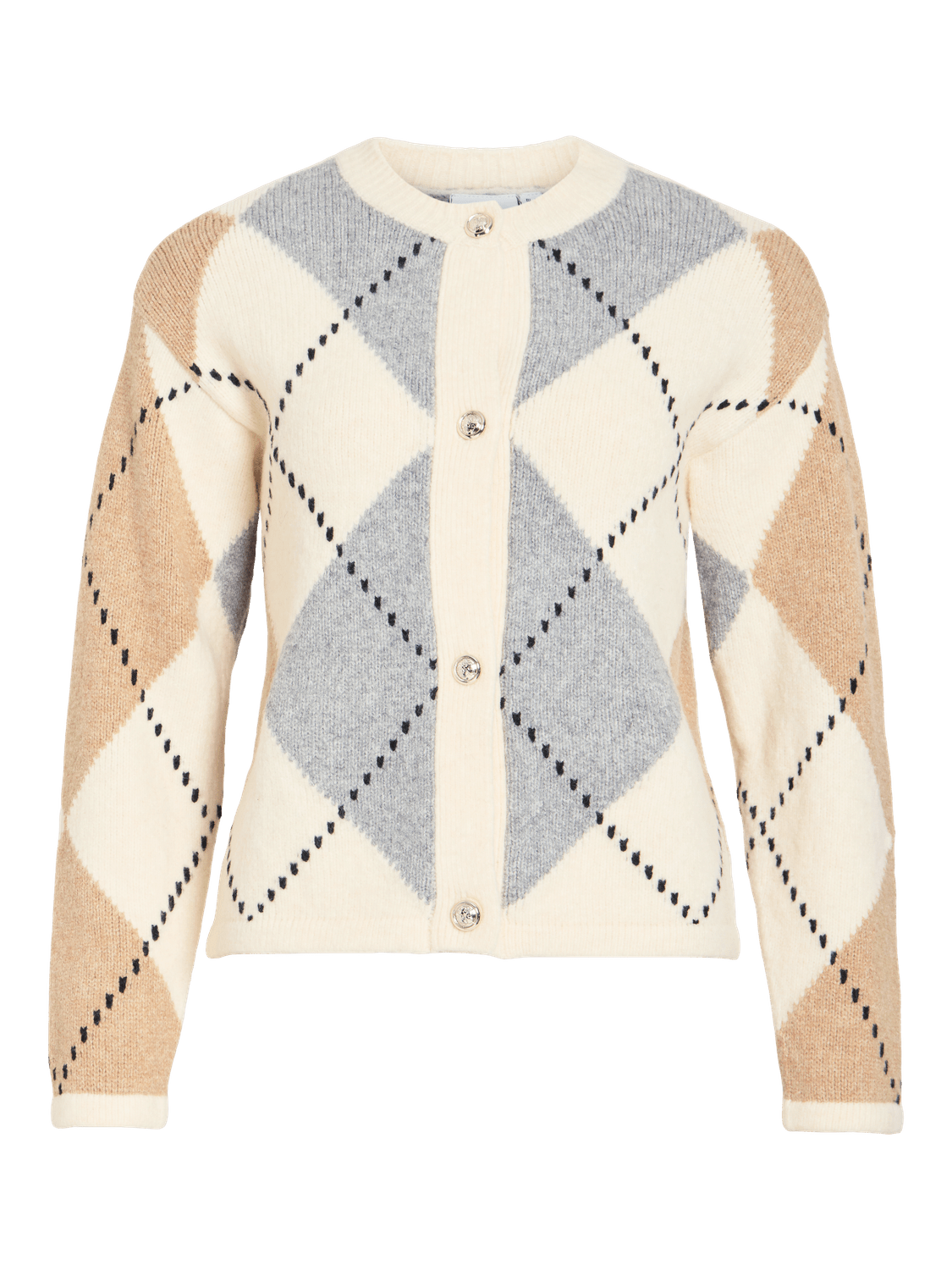 VICHECK Cardigan - Cloud Dancer - VERO MODA & VILA Bergvik