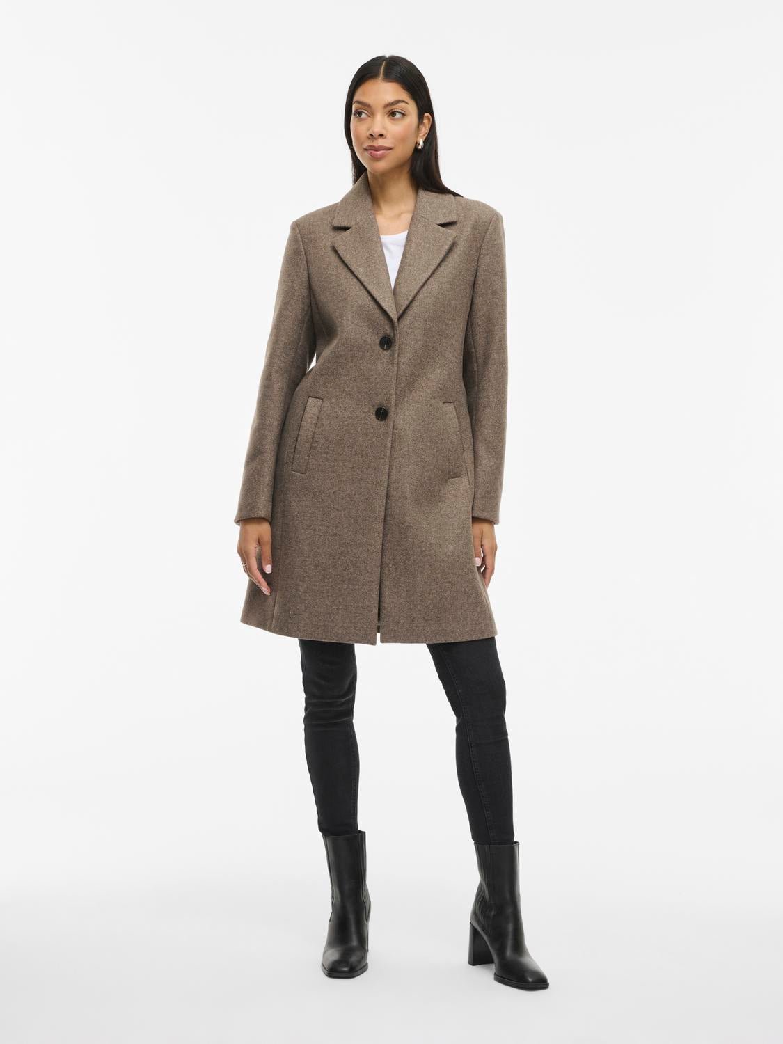 VICLAUDIA Coat - Falcon - VERO MODA & VILA Bergvik