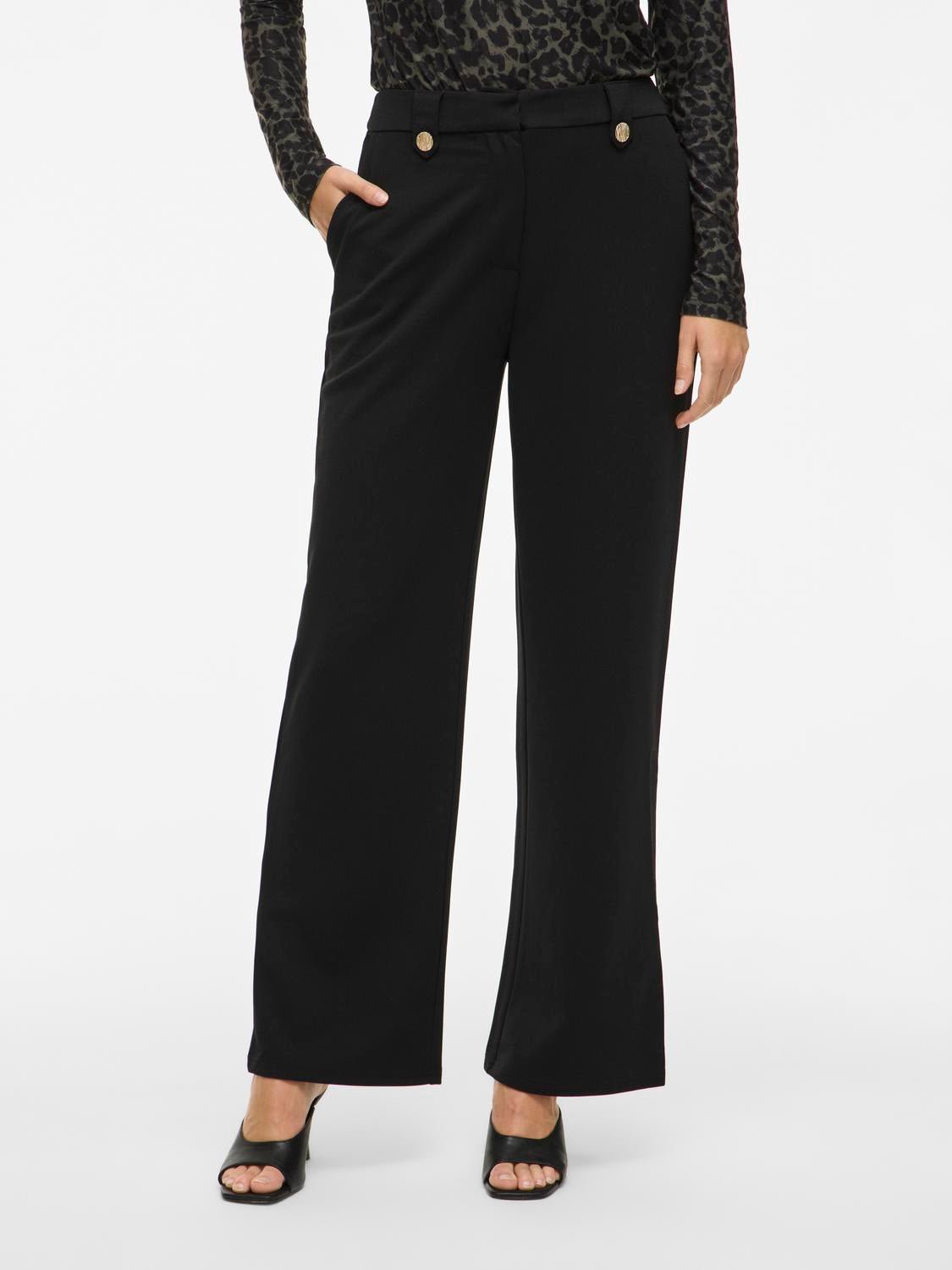 VICLUA Trousers - Black - VERO MODA & VILA Bergvik