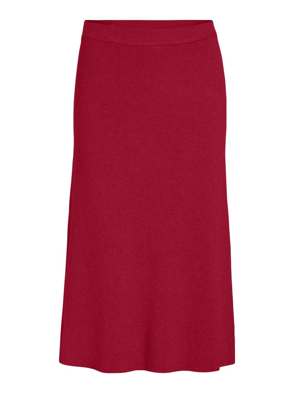 VICOMFY Midi Skirt - Barbados Cherry - VERO MODA & VILA Bergvik