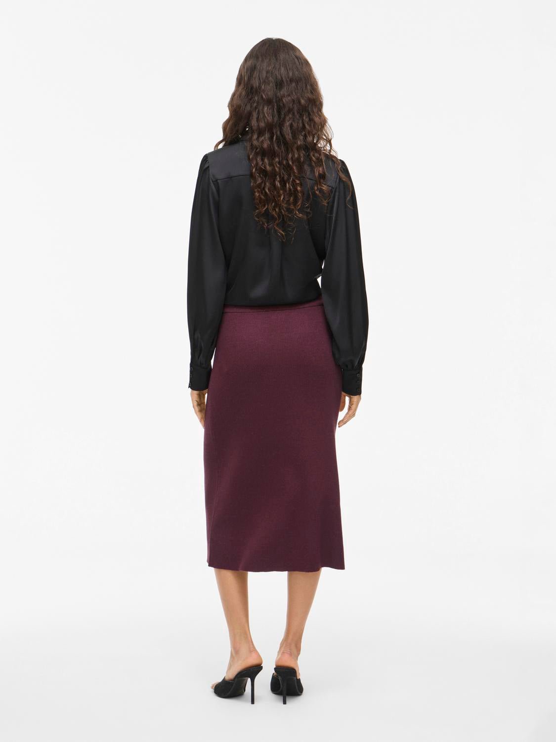 VICOMFY Midi Skirt - Fig - VERO MODA & VILA Bergvik