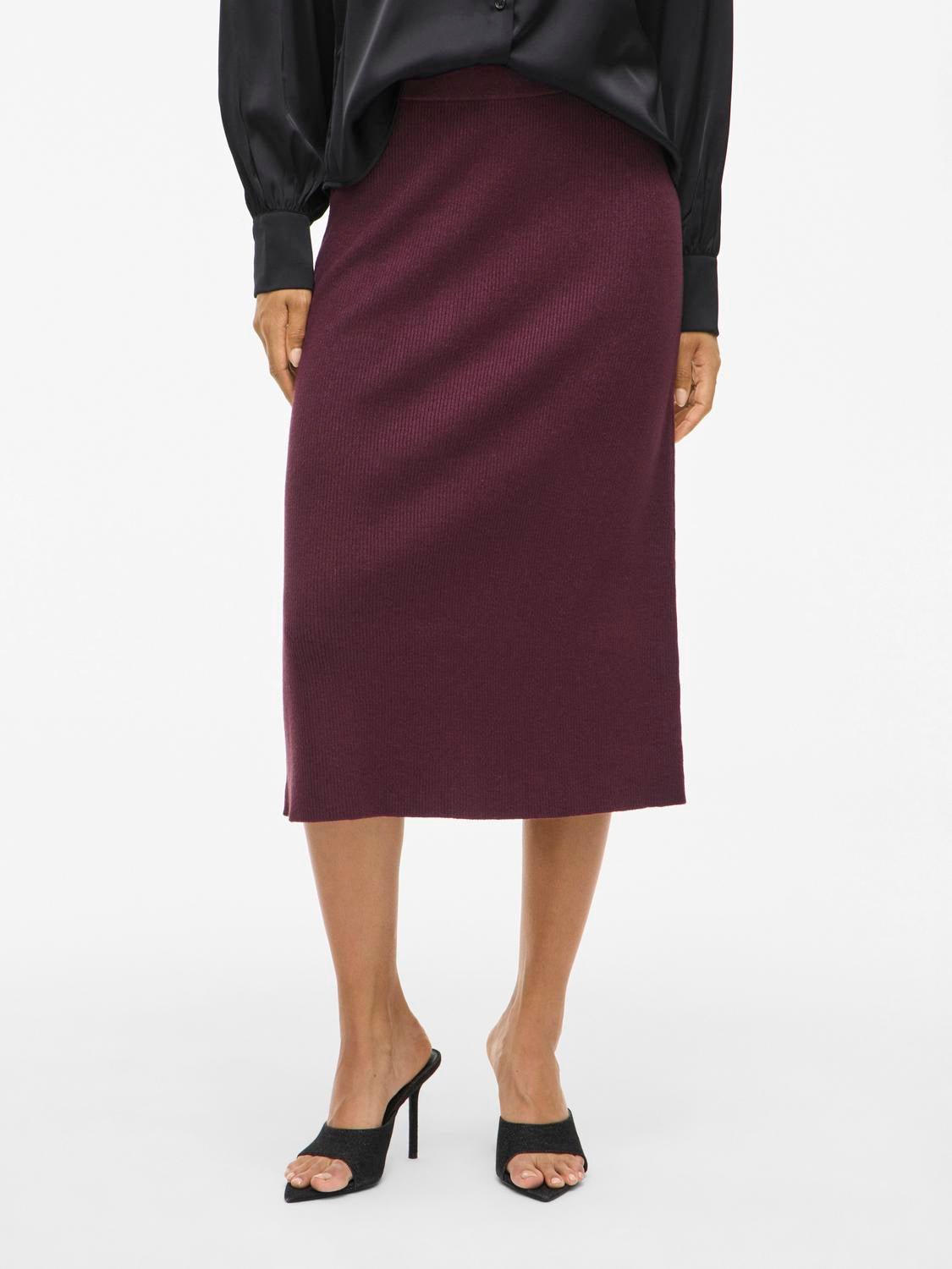 VICOMFY Midi Skirt - Fig - VERO MODA & VILA Bergvik