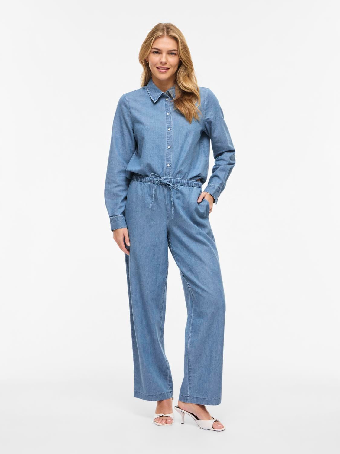 VICONGA Trousers - Light Blue Denim - VERO MODA & VILA Bergvik