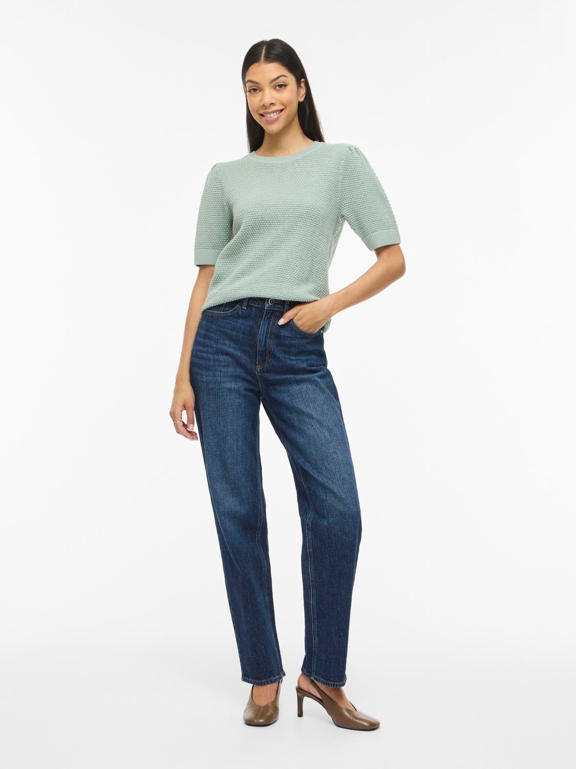 VIDALO Knit Top - Blue Surf - VERO MODA & VILA Bergvik