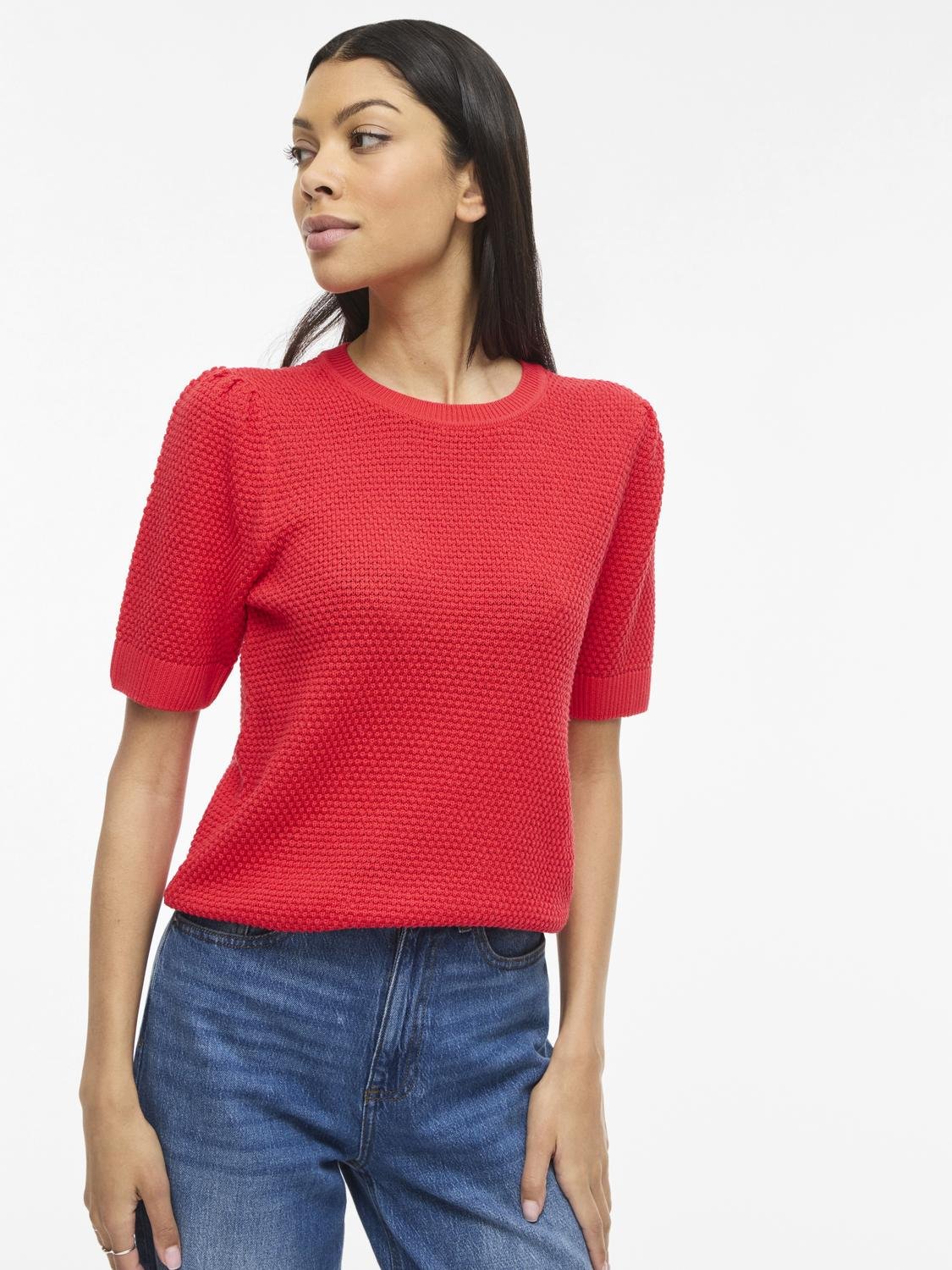 VIDALO Knit Top - Hibiscus - VERO MODA & VILA Bergvik