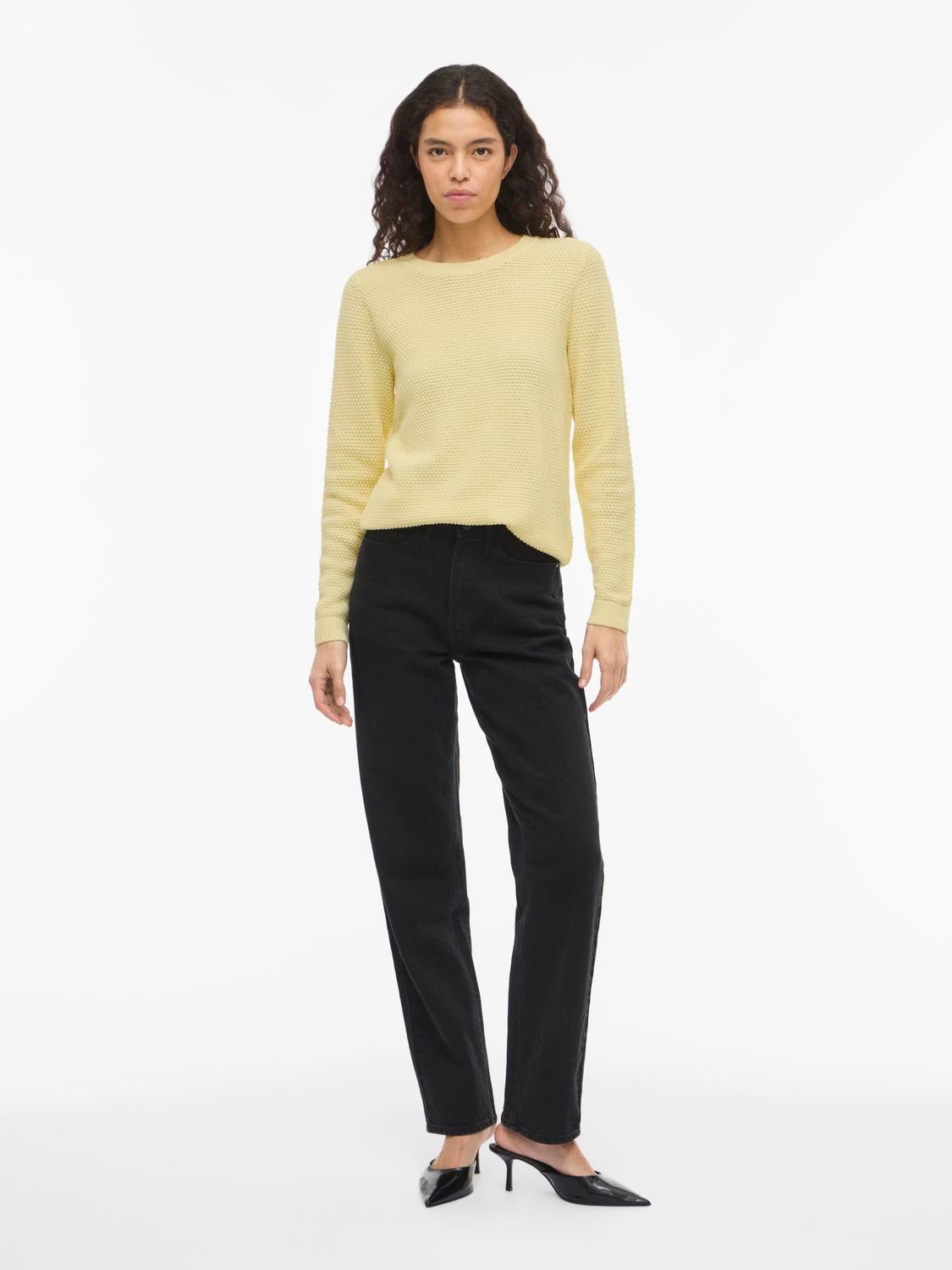 VIDALO Pullover - Pastel Yellow - VERO MODA & VILA Bergvik