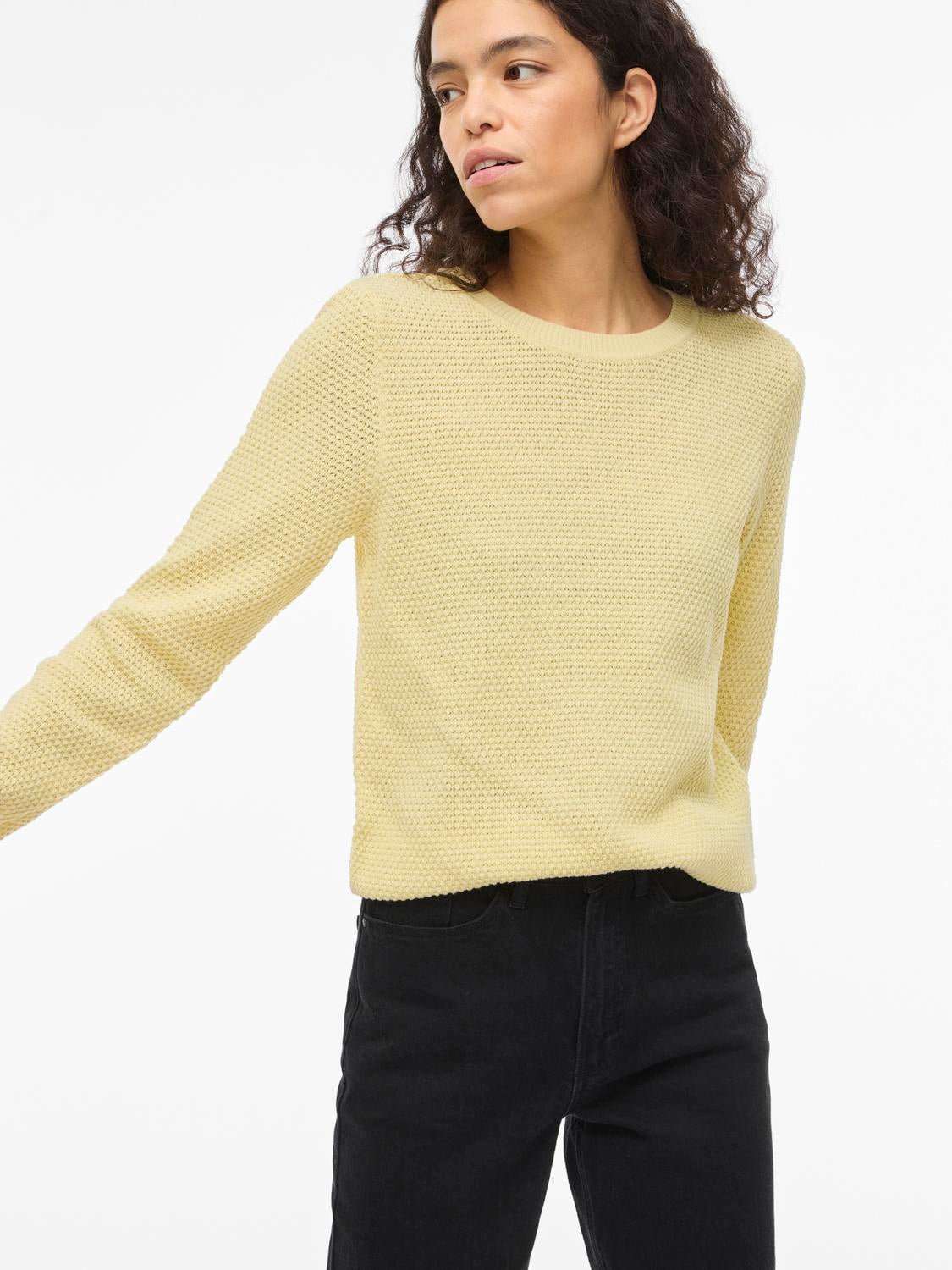 VIDALO Pullover - Pastel Yellow - VERO MODA & VILA Bergvik