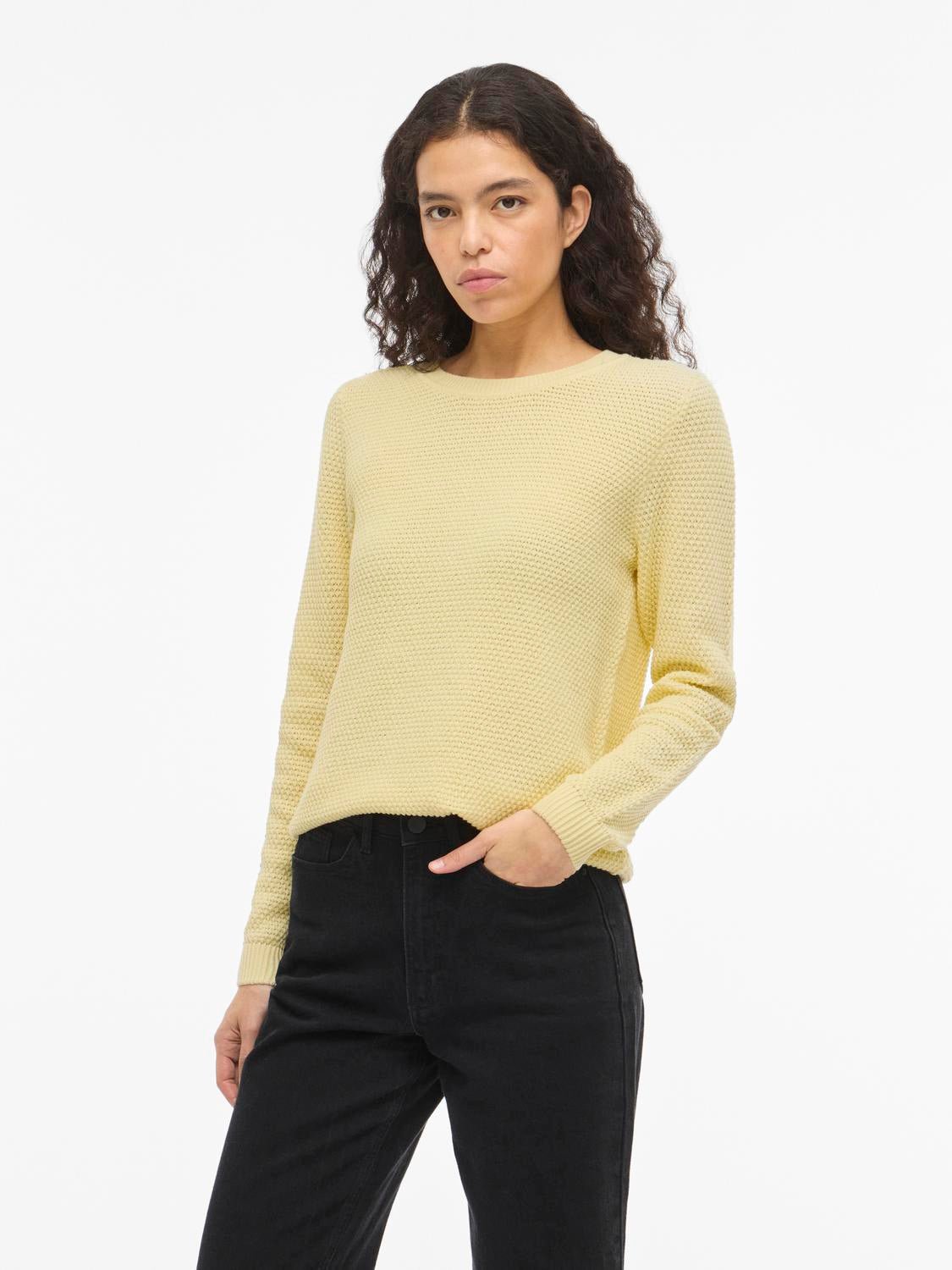 VIDALO Pullover - Pastel Yellow - VERO MODA & VILA Bergvik