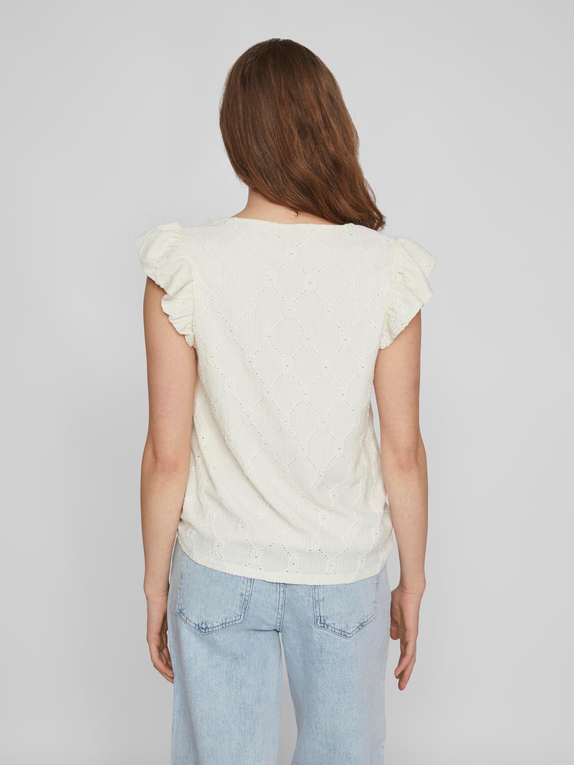 VIDELEA T-Shirts & Tops - Eggnog - VERO MODA & VILA Bergvik