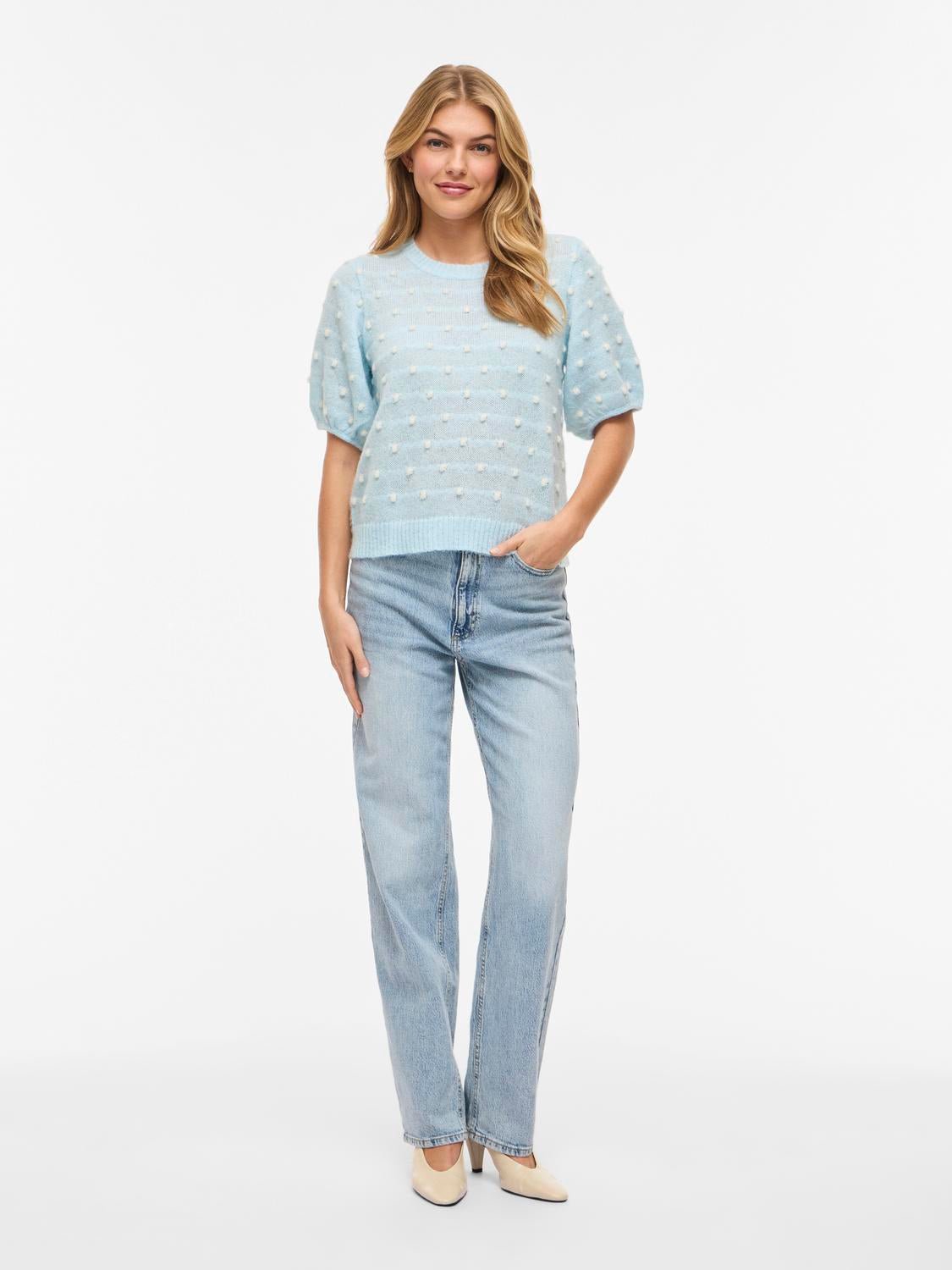 VIDOTTIE Knit Top - Nantucket Breeze - VERO MODA & VILA Bergvik
