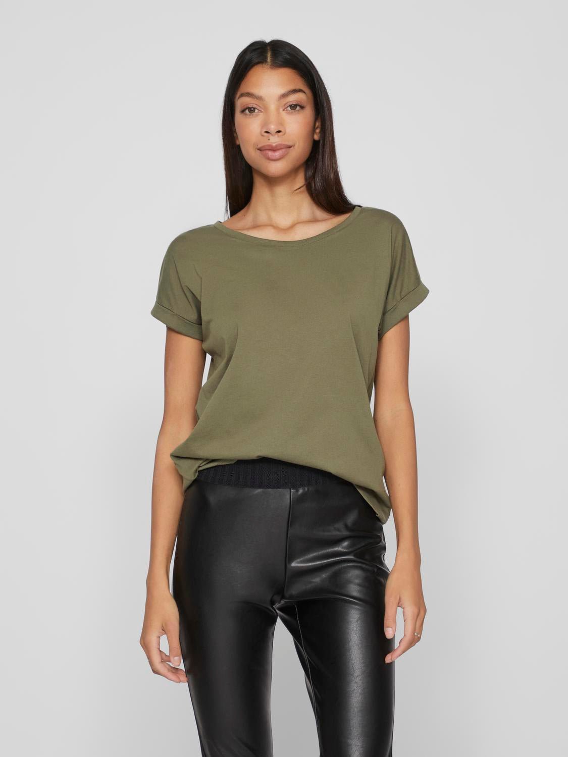 VIDREAMERS T-Shirt - Dusty Olive - VERO MODA & VILA Bergvik