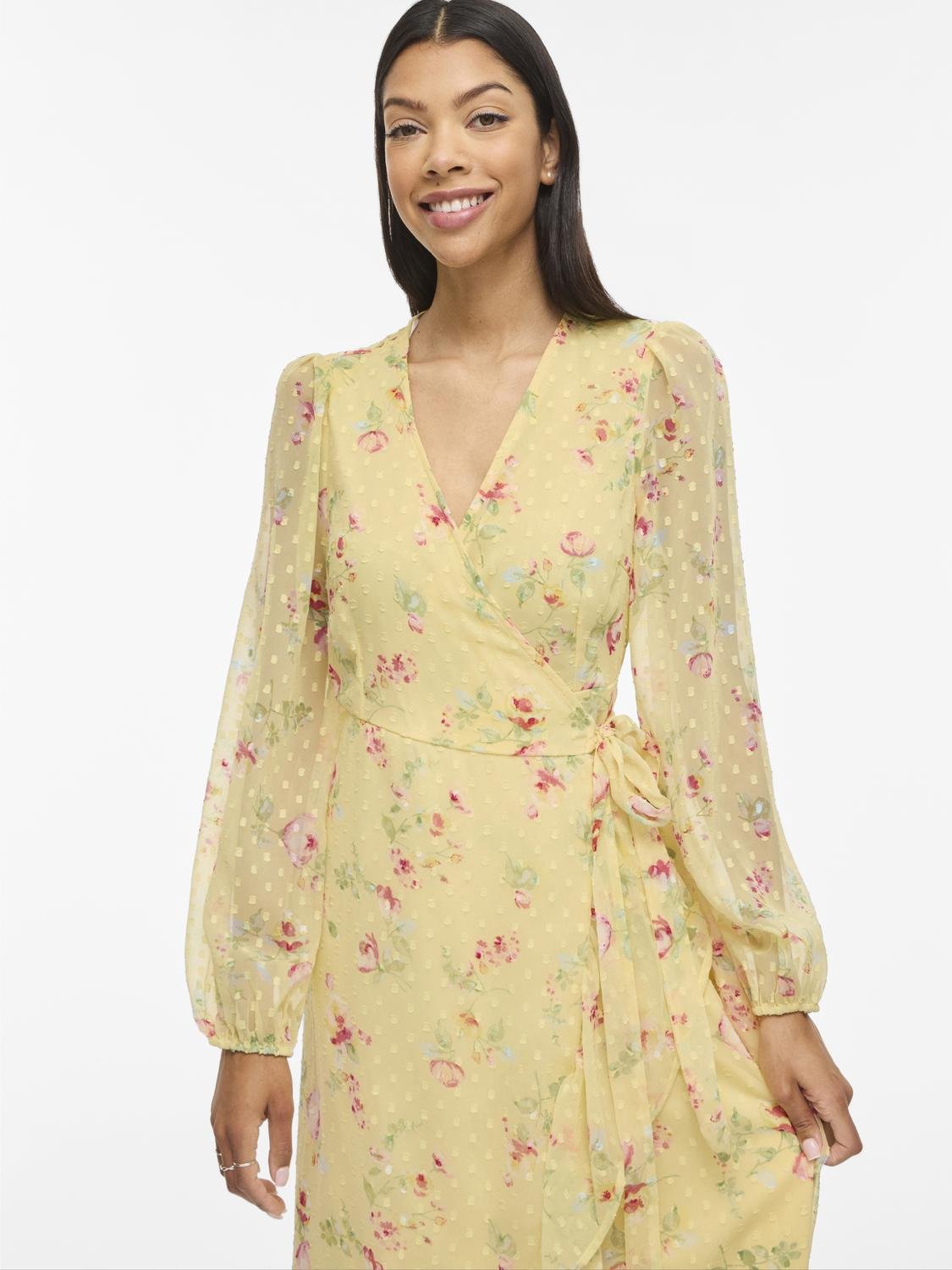 VIEDEE Long Dress - Pastel Yellow - VERO MODA & VILA Bergvik