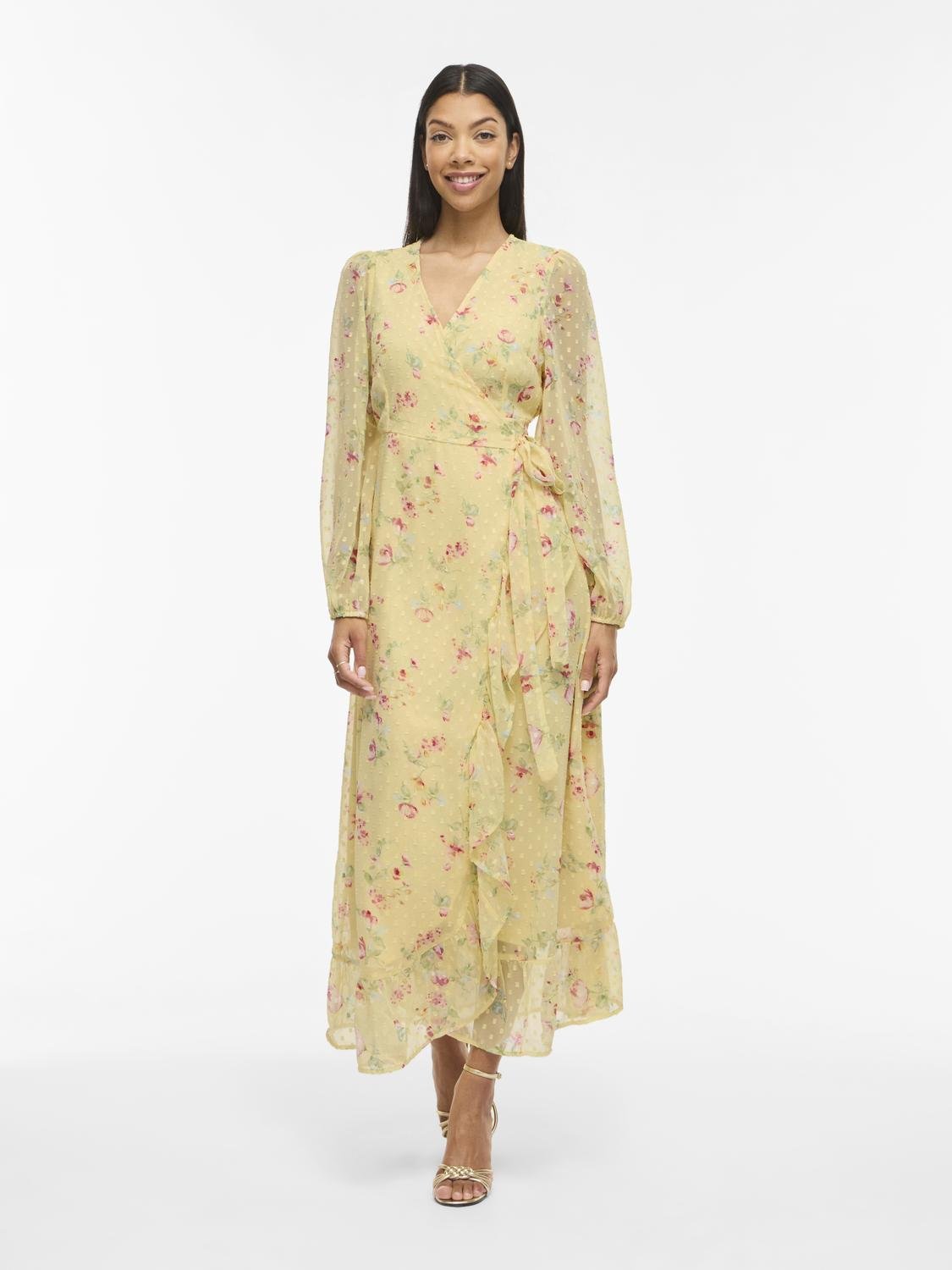 VIEDEE Long Dress - Pastel Yellow - VERO MODA & VILA Bergvik